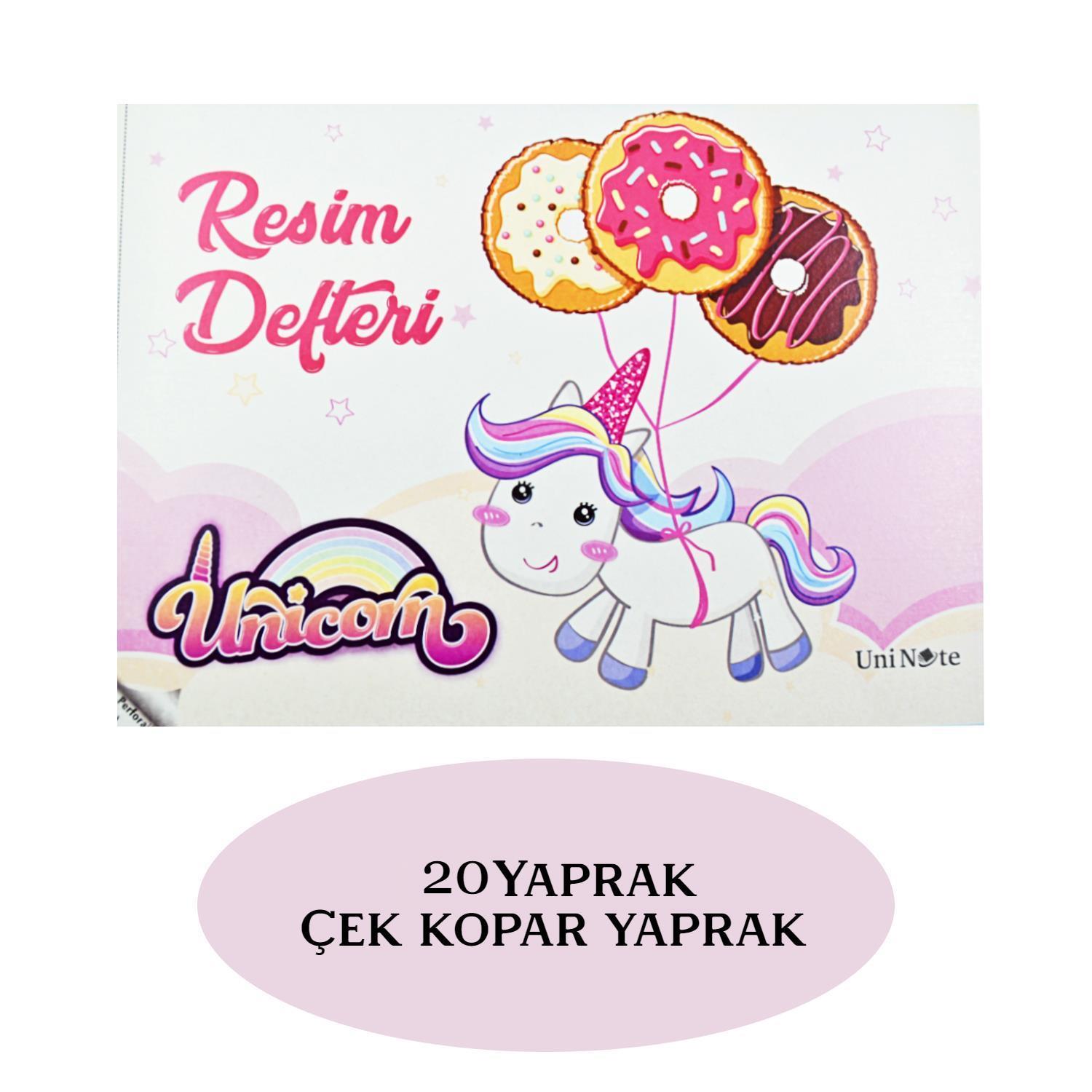ÇınarÇınar Uninote A4 20 Yaprak Karton Kapak Dikişli Resim Defteri (20000) 1 Adet