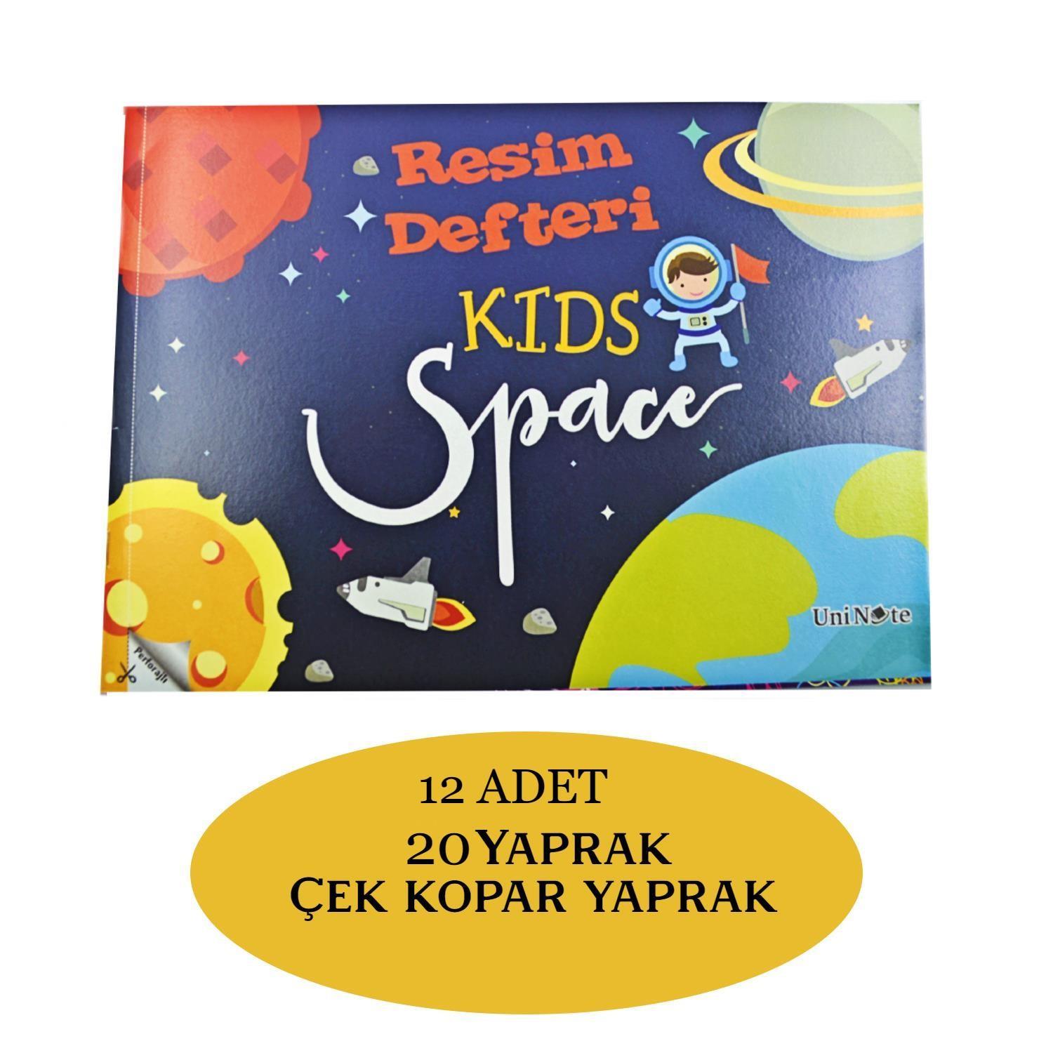 ÇınarÇınar Uninote A4 20 Yaprak Karton Kapak Dikişli Resim Defteri (20000) 12 Adet