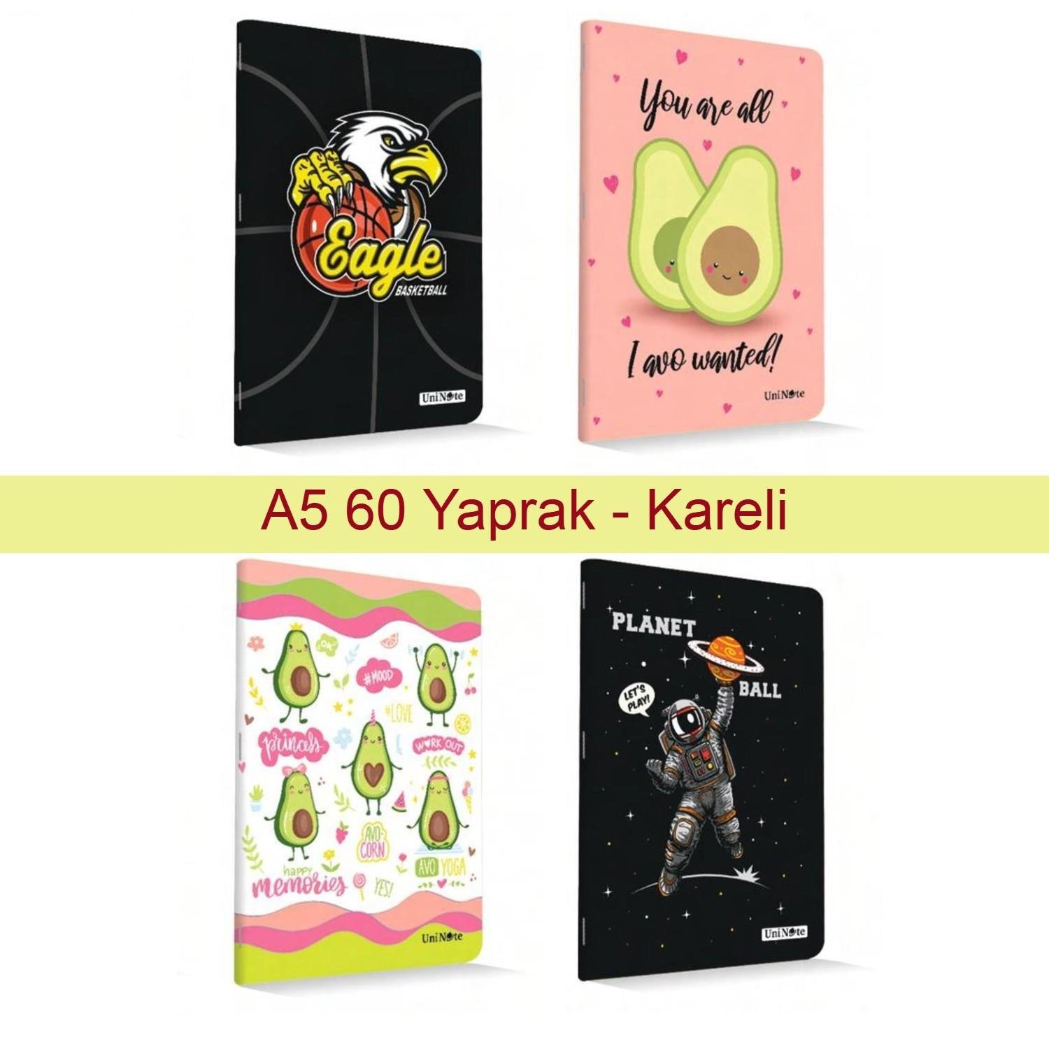 ÇınarÇınar Uninote A5 60 Yaprak Karton Kapak Dikişli Defter