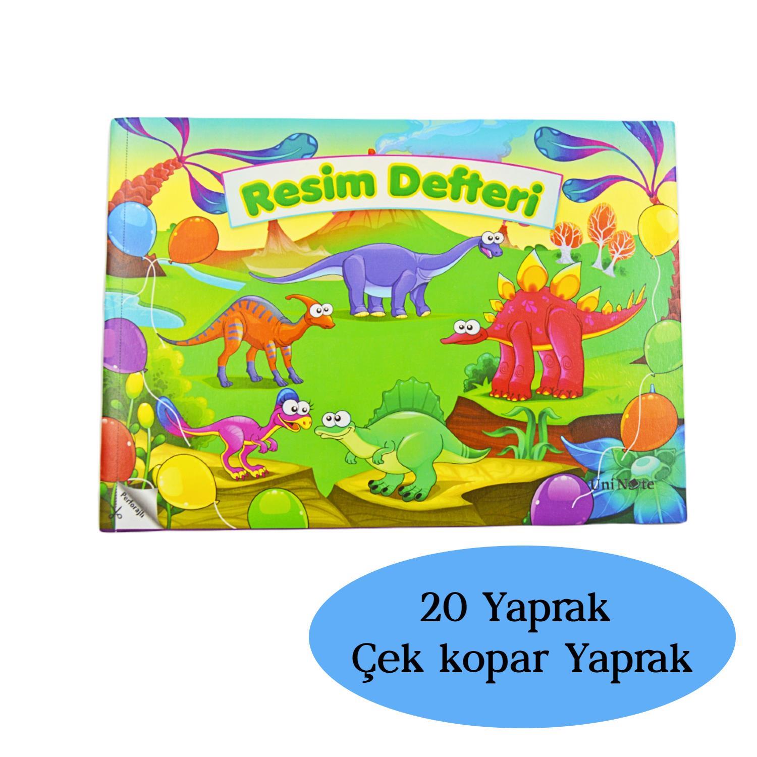 ÇınarÇınar Uninote Resim Defteri Dikişli Küçük Boy A5 20 Yaprak 12 Adet 