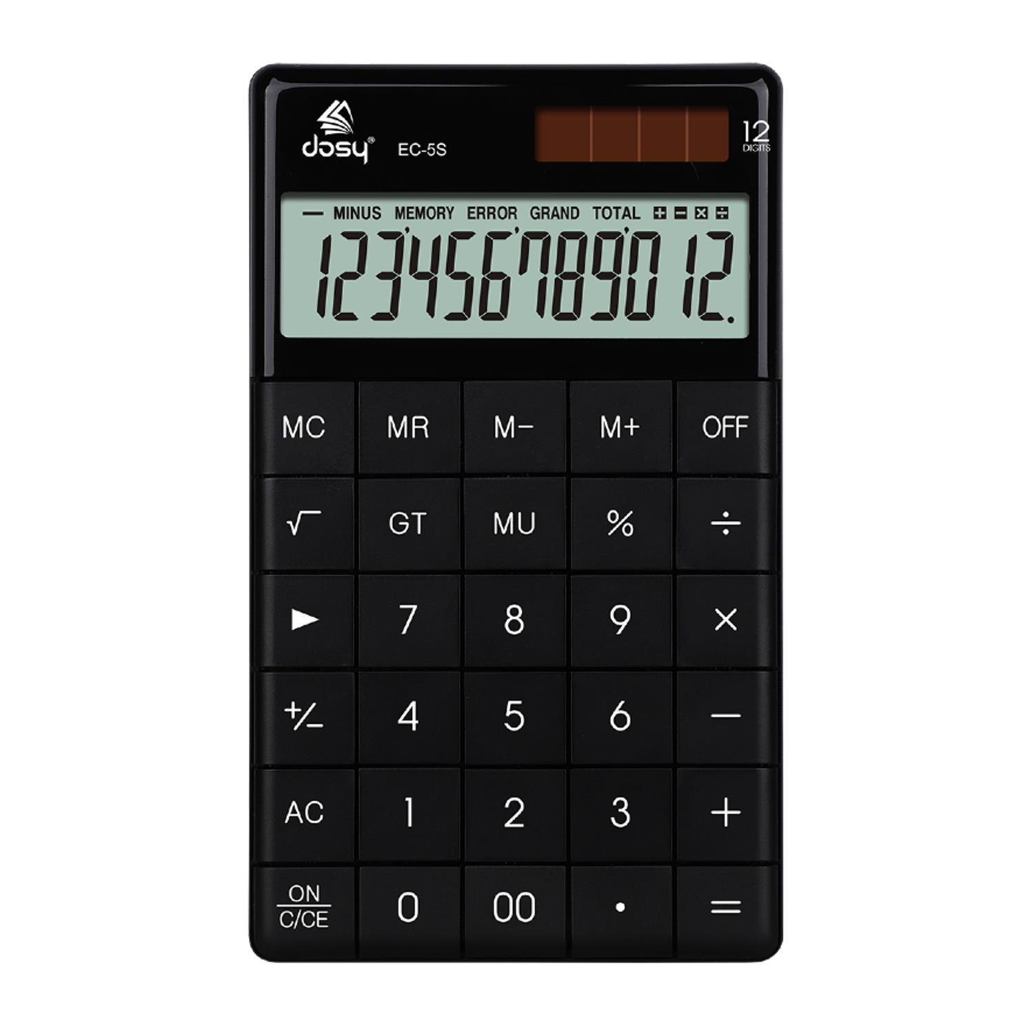 DosyDosy 12 Hane Orta Boy Masaüstü Hesap Makinesi Siyah (EC-5S) GKE