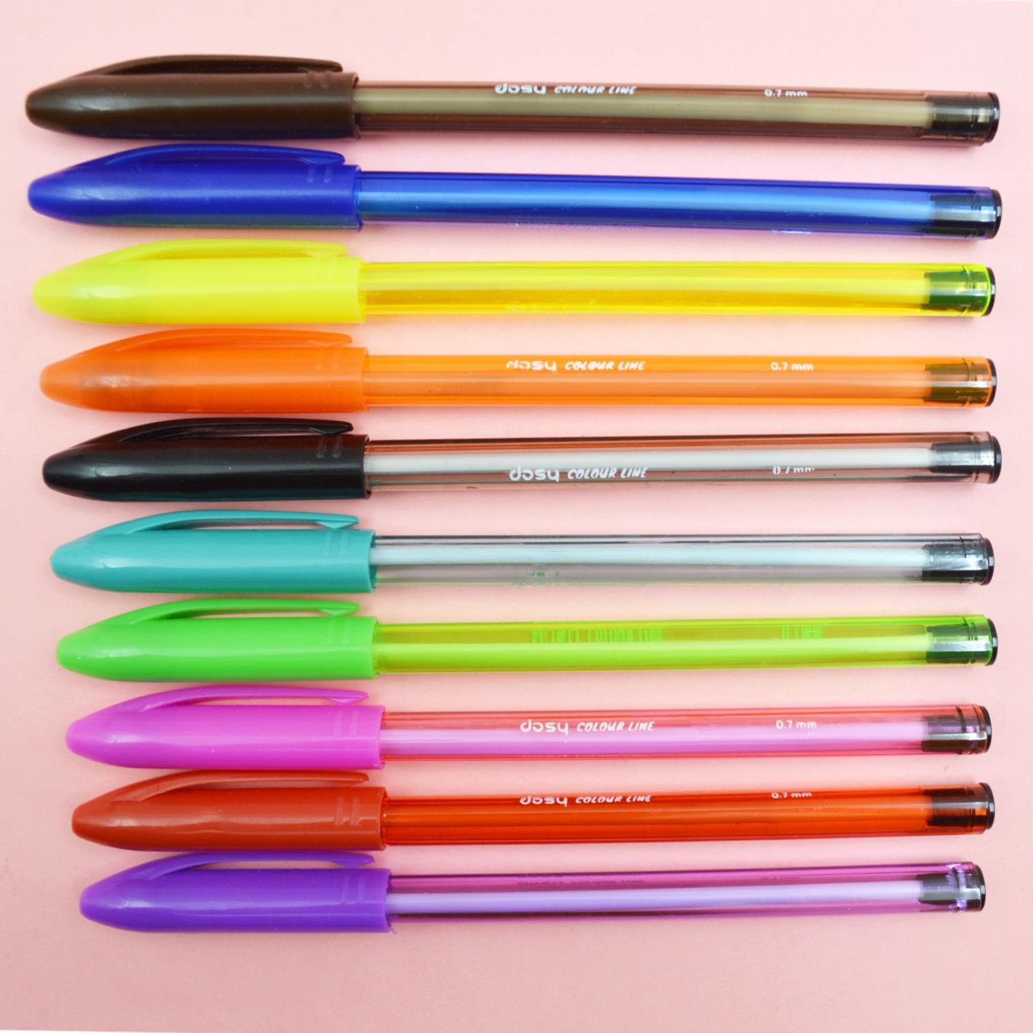 DosyDosy Colorline Tükenmez Kalem 0.7 Mm 10 Lu Set Blisterli