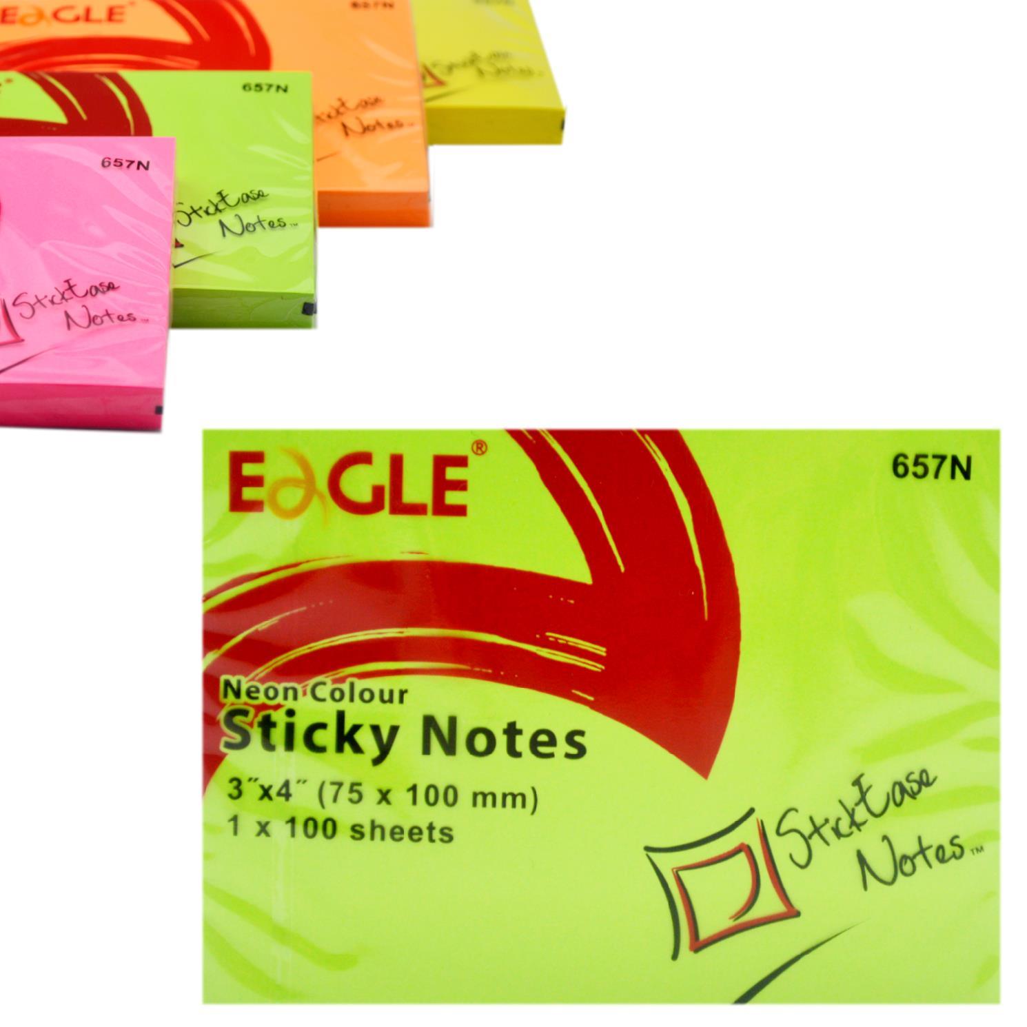 EagleEagle 75X100 mm Neon R. Yapışkanlı Not Kağıdı 100 Yaprak Yeşil (657N-YSL)