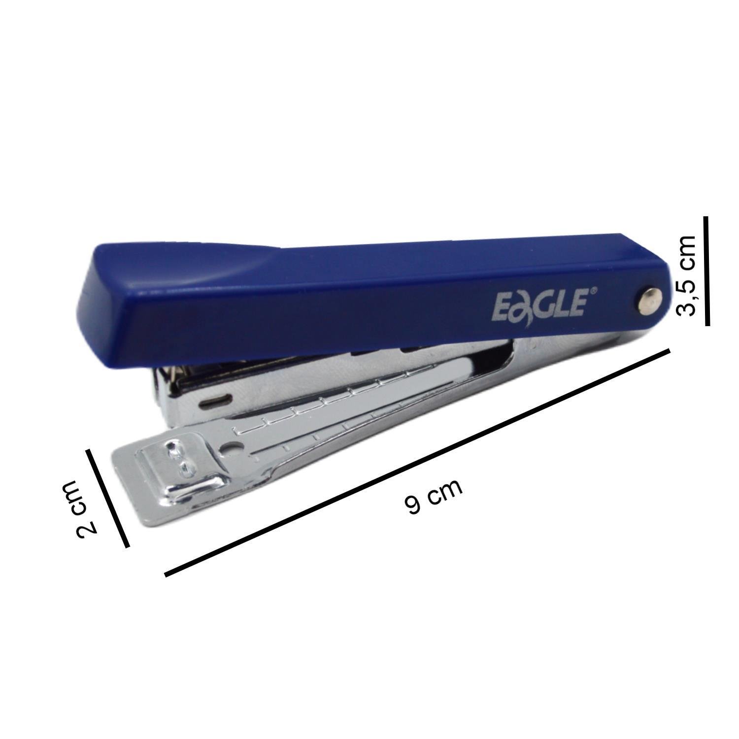 EagleEagle 8 Sayfa Kapasiteli No:10 Cep Boy Zımba Makinası (1001BDS) Mavi