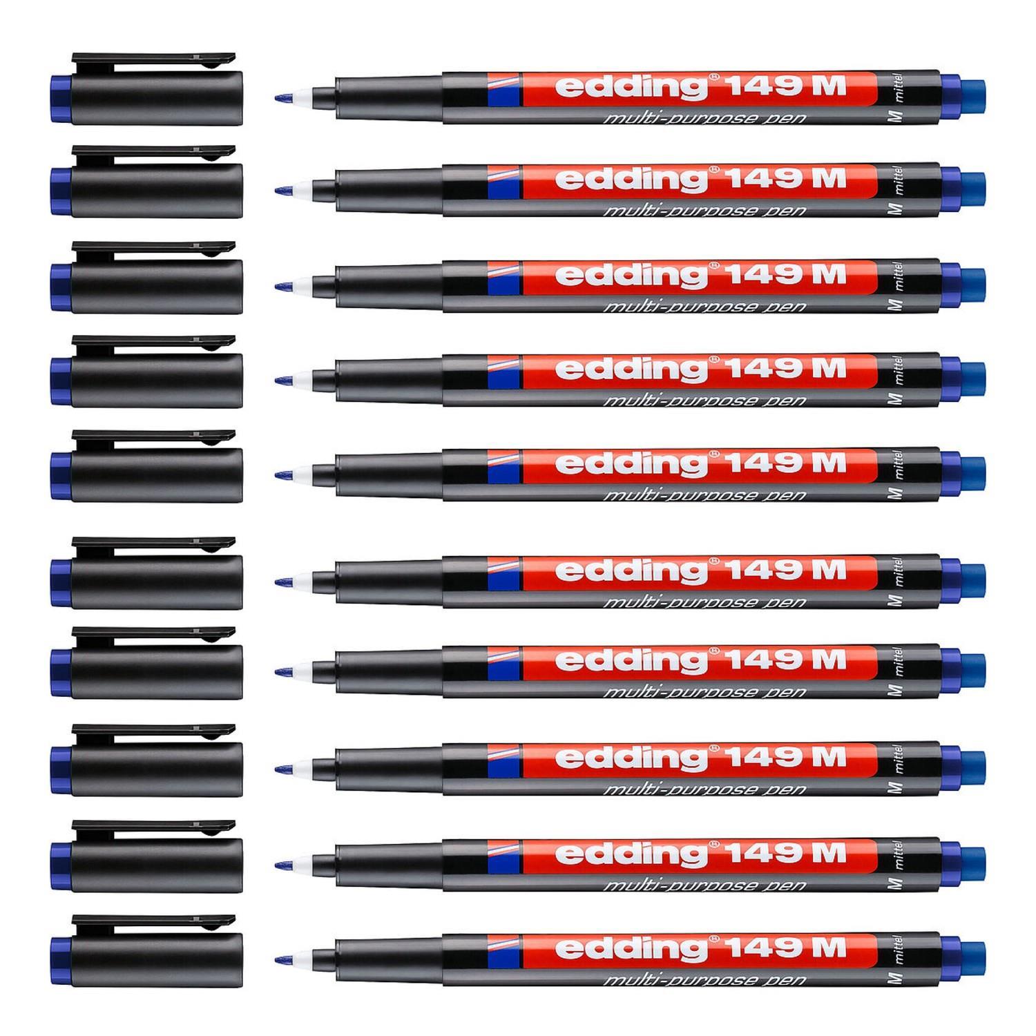 EddingEdding 149 M Permanent Silgili Asetat Kalemi 1.0 mm Mavi 10 Adet