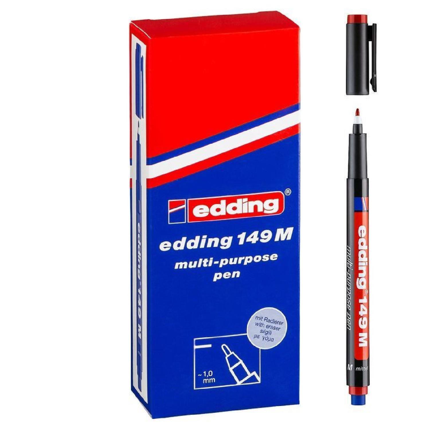 EddingEdding 149 M Permanent Silgili Asetat Kalemi 1.0 mm Kırmızı 1 Adet