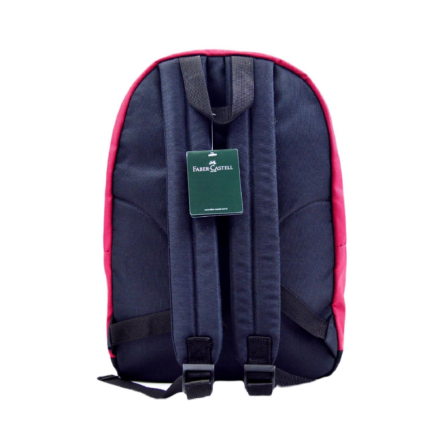 Faber-CastellFaber-Castell Basic 2 Bölmeli Okul Sırt Çantası (23-2) Kırmızı-Siyah