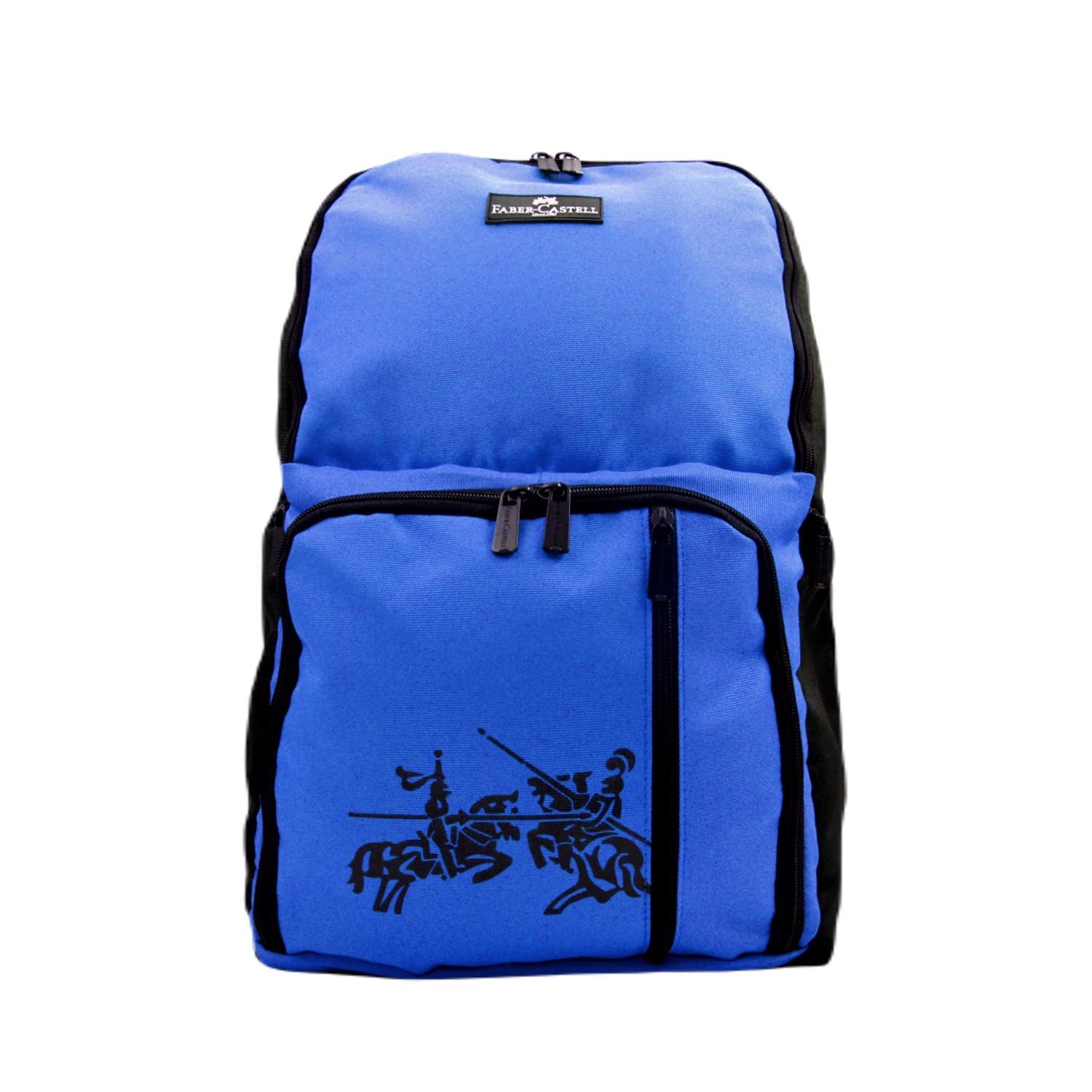 Faber-CastellFaber-Castell King Laptop Bölmeli 5 Gözlü Okul Sırt Çantası (23-1) Mavi-Siyah
