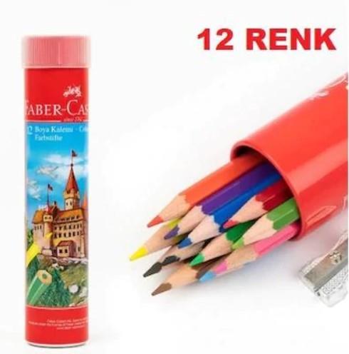 Faber-CastellFaber Castell Metal Tüp Kuru Boya 12 Renk