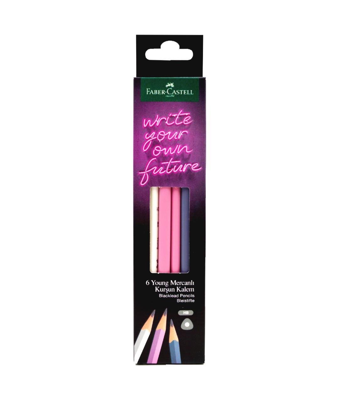 Faber-CastellFaber Castell Young HB Üçgen Mercanlı Kurşun Kalem Seti 6 lı 