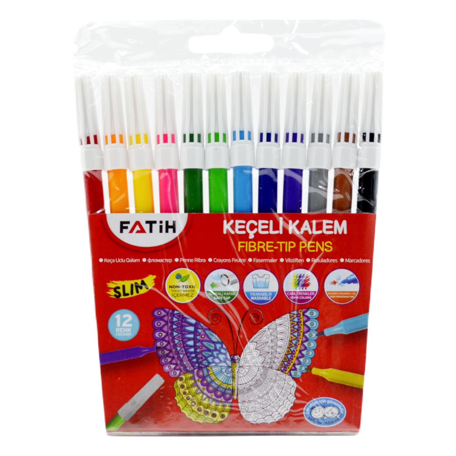 FATİHFatih Slim Keçeli Kalem 12 Renk (34015)