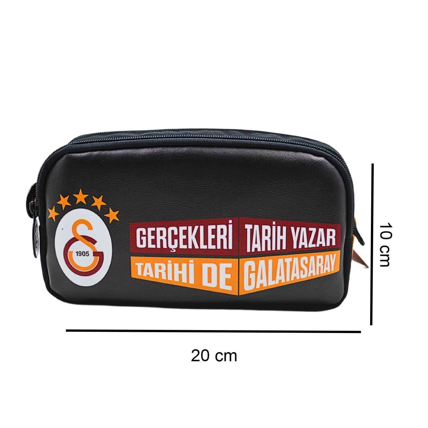 GalatasarayGalatasaray 2 Bölmeli 5 Yıldızlı Gerçekleri Tarih Yazar Suni Deri Yüzey Kalem Çantası (25690)