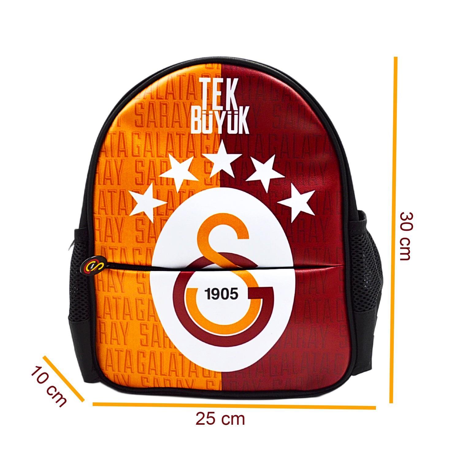 GalatasarayGalatasaray 2 Bölmeli 5 Yıldızlı Tek Büyük Suni Deri Anaokulu Sırt Çantası (25684)