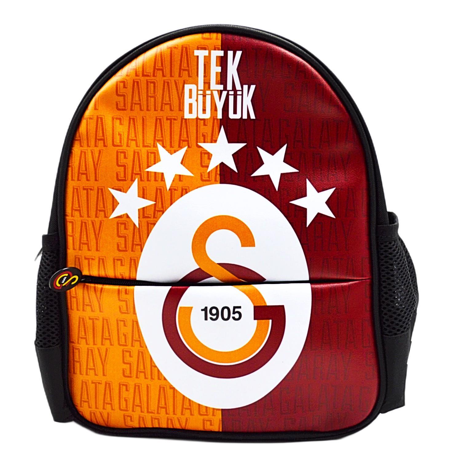 GalatasarayGalatasaray 2 Bölmeli 5 Yıldızlı Tek Büyük Suni Deri Anaokulu Sırt Çantası (25684)