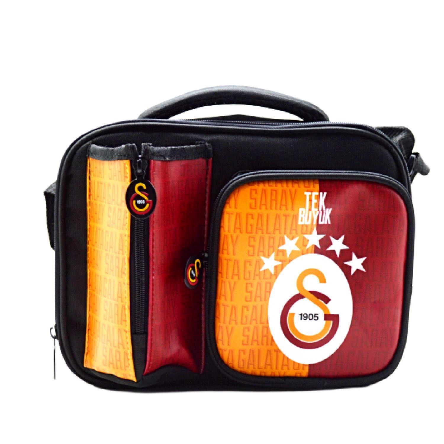 GalatasarayGalatasaray 2 Bölmeli 5 Yıldızlı Tek Büyük Suni Deri Anaokulu Çantası + Beslenme Çantası