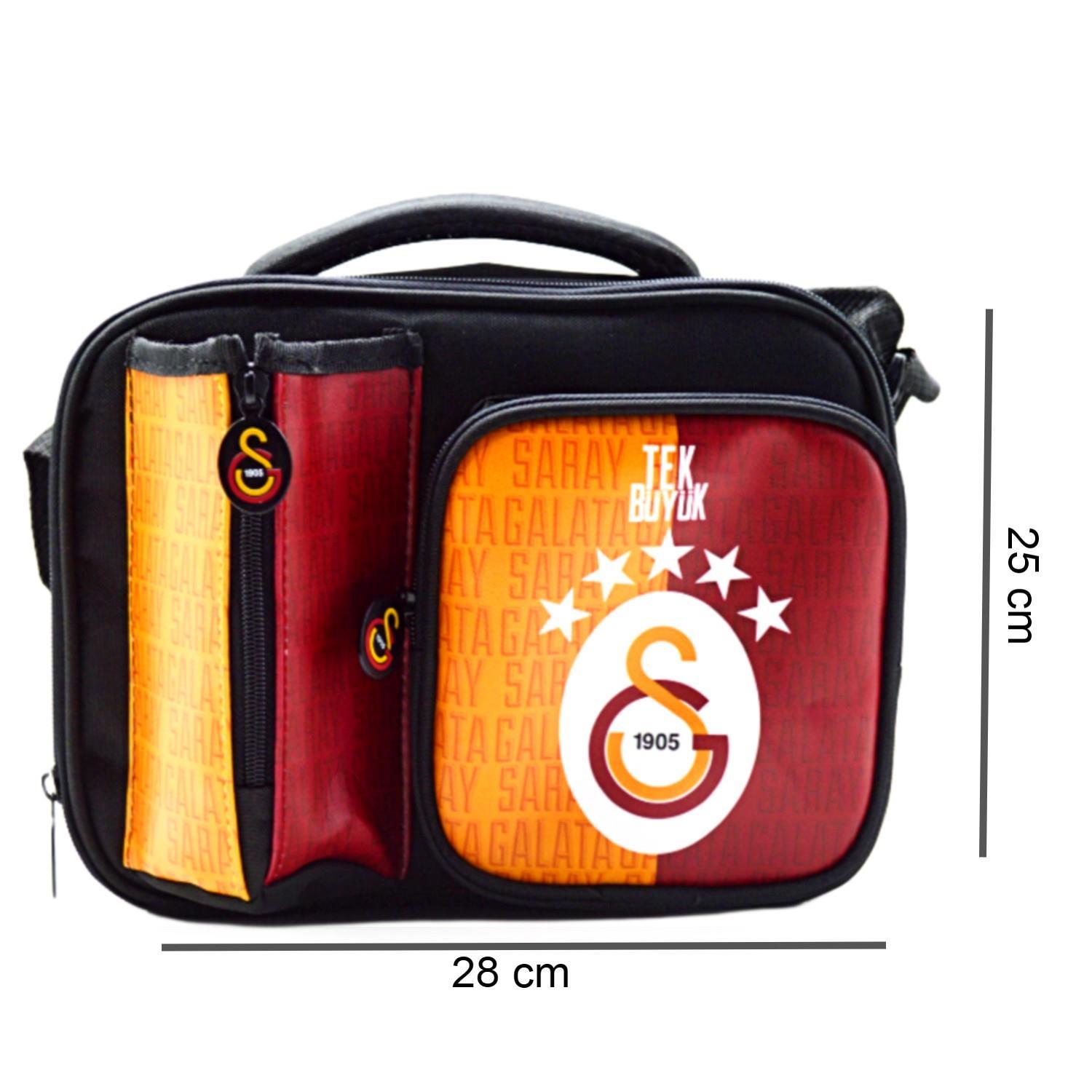 GalatasarayGalatasaray 2 Bölmeli 5 Yıldızlı Tek Büyük Suni Deri Anaokulu Çantası + Beslenme Çantası
