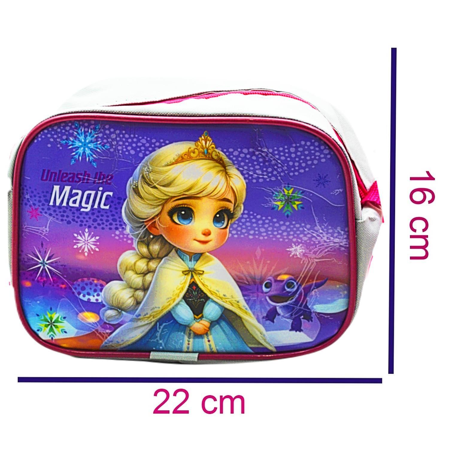 Gen-OfGen-Of 2 Bölmeli Elsa Okul Sırt Çantası Ve Beslenme Çantası Gri KOD:1308