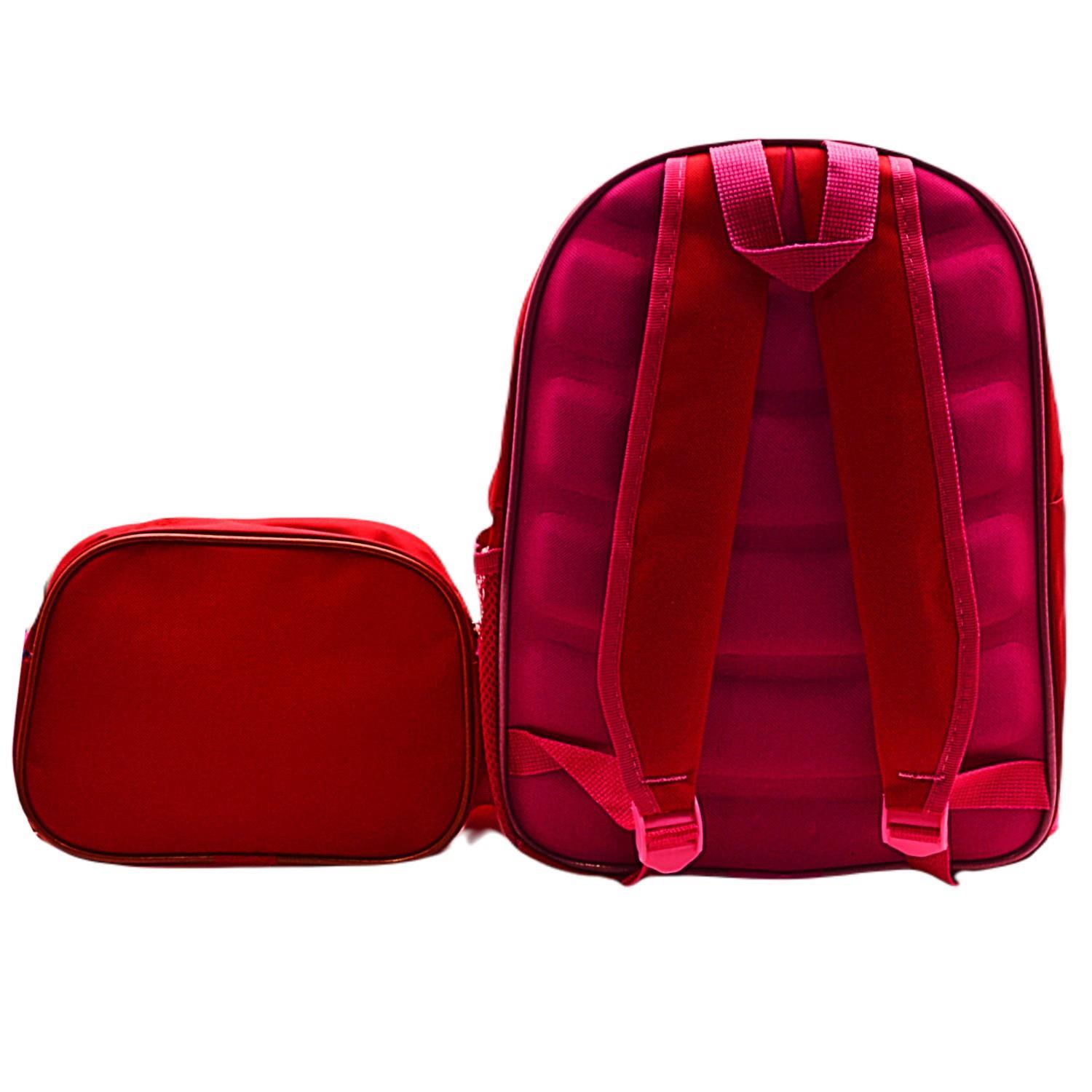 Gen-OfGen-Of 2 Bölmeli Elsa Okul Sırt Çantası Ve Beslenme Çantası Kırmızı KOD:1308