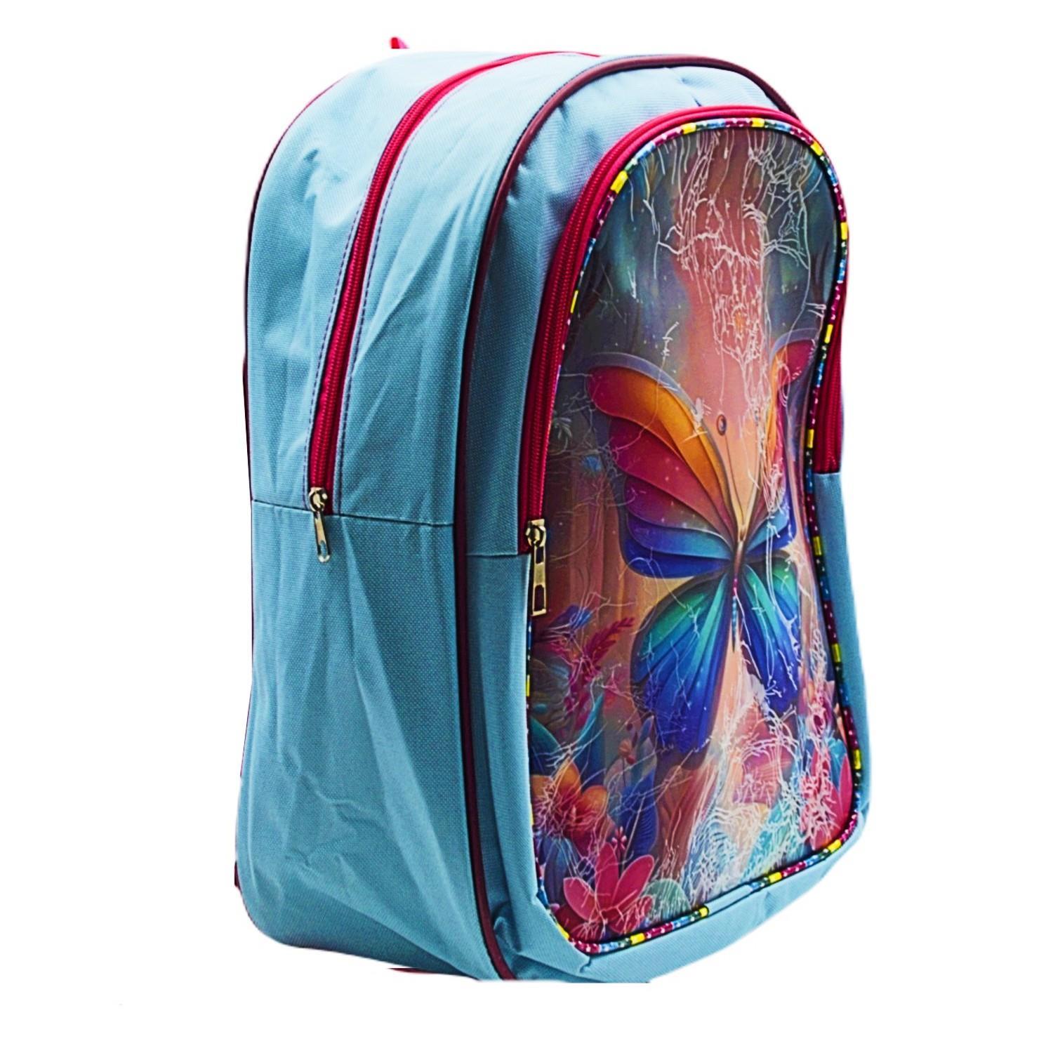 Gen-OfGen-Of 2 Bölmeli Kelebek Okul Sırt Çantası Ve Beslenme Çantası Turkuaz KOD:1308