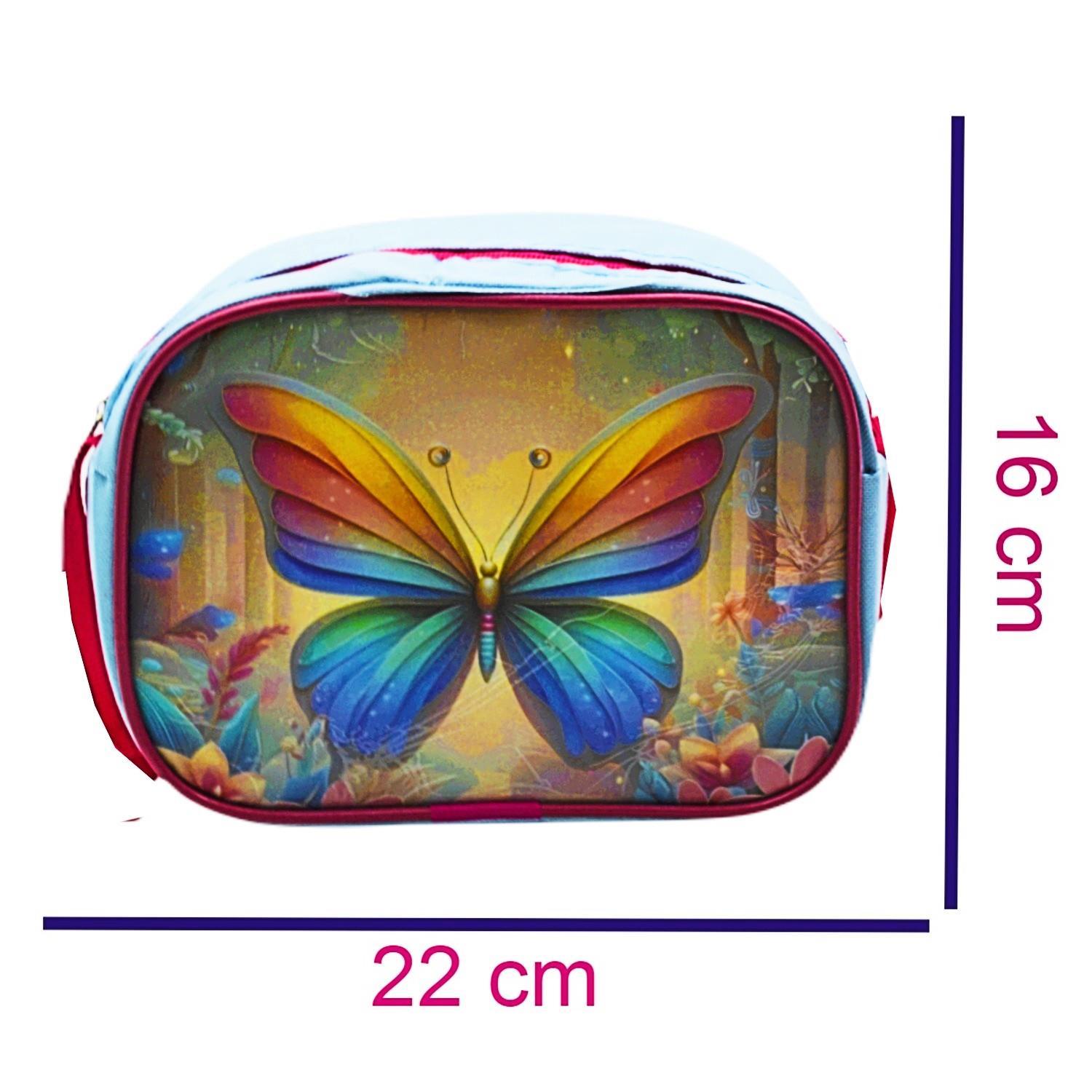 Gen-OfGen-Of 2 Bölmeli Kelebek Okul Sırt Çantası Ve Beslenme Çantası Turkuaz KOD:1308