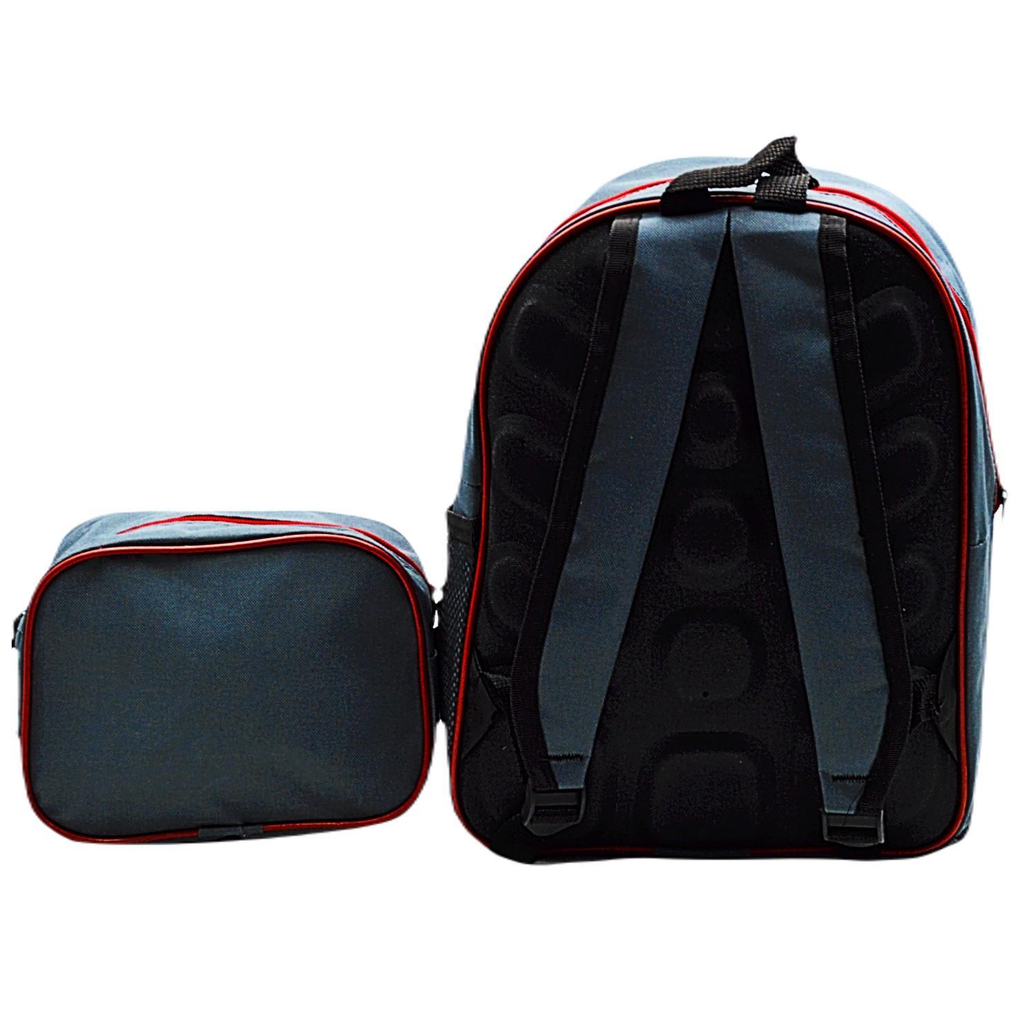 Gen-OfGen-Of 2 Bölmeli Yarış Arabası Okul Sırt Çantası Ve Beslenme Çantası Gri KOD:1309