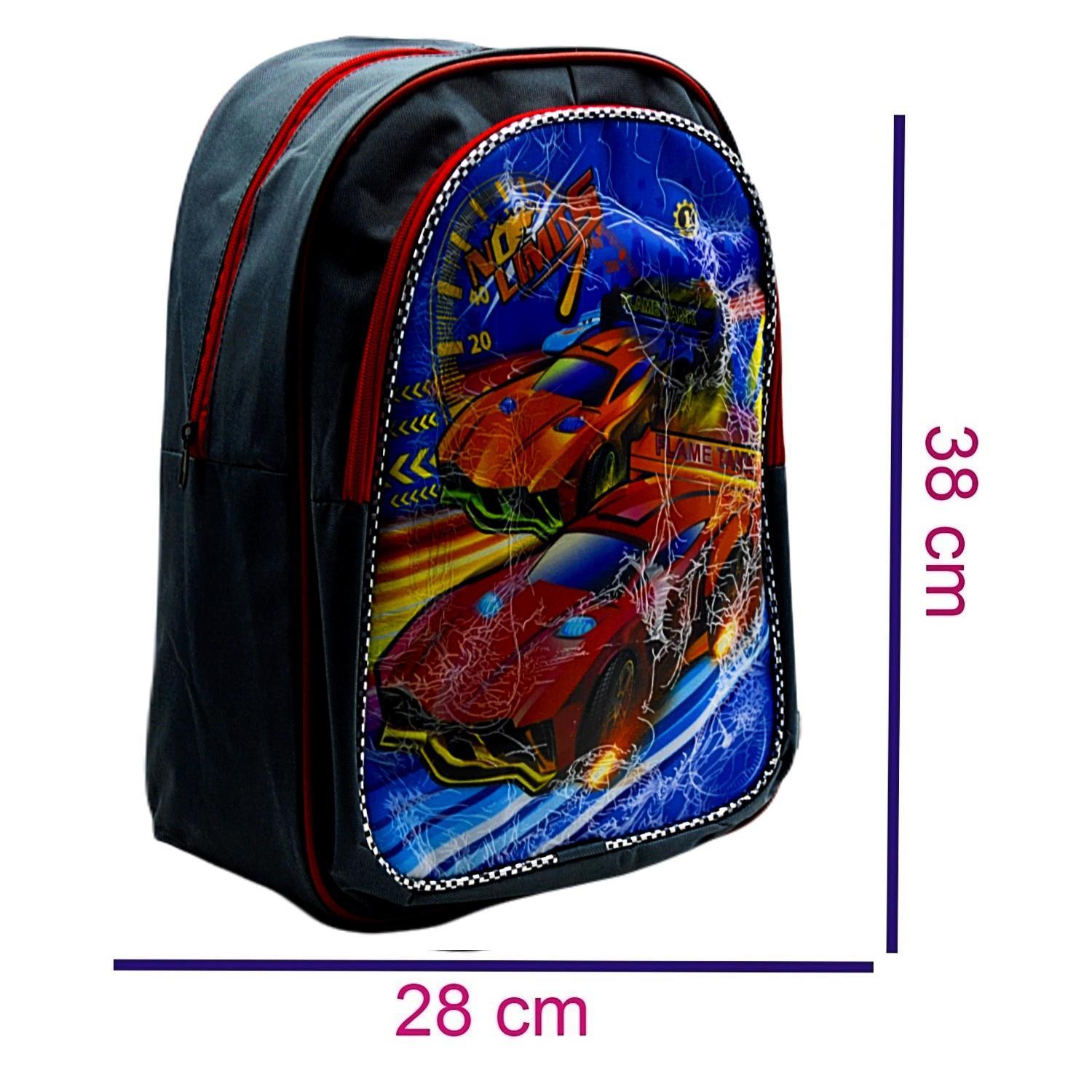 Gen-OfGen-Of 2 Bölmeli Yarış Arabası Okul Sırt Çantası Ve Beslenme Çantası Gri KOD:1309