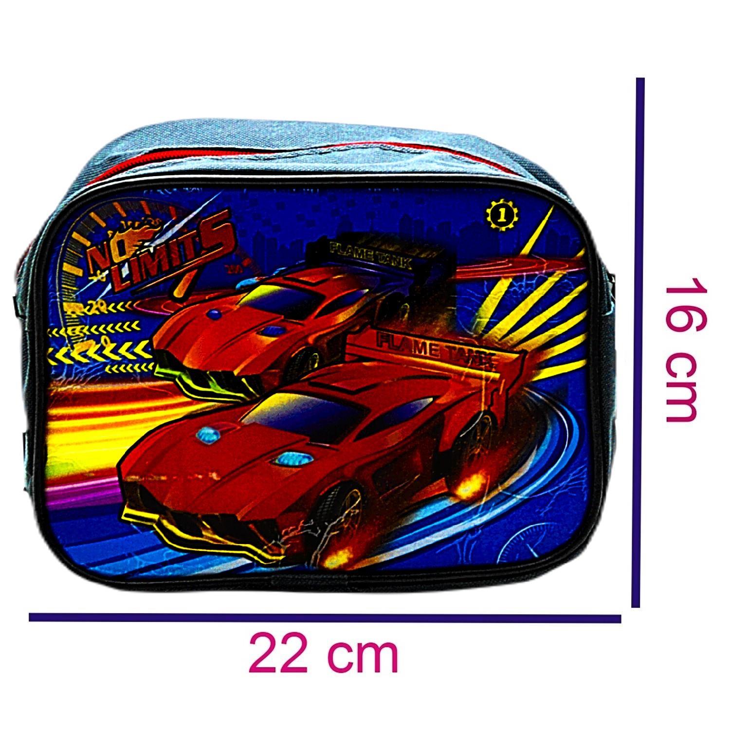 Gen-OfGen-Of 2 Bölmeli Yarış Arabası Okul Sırt Çantası Ve Beslenme Çantası Gri KOD:1309