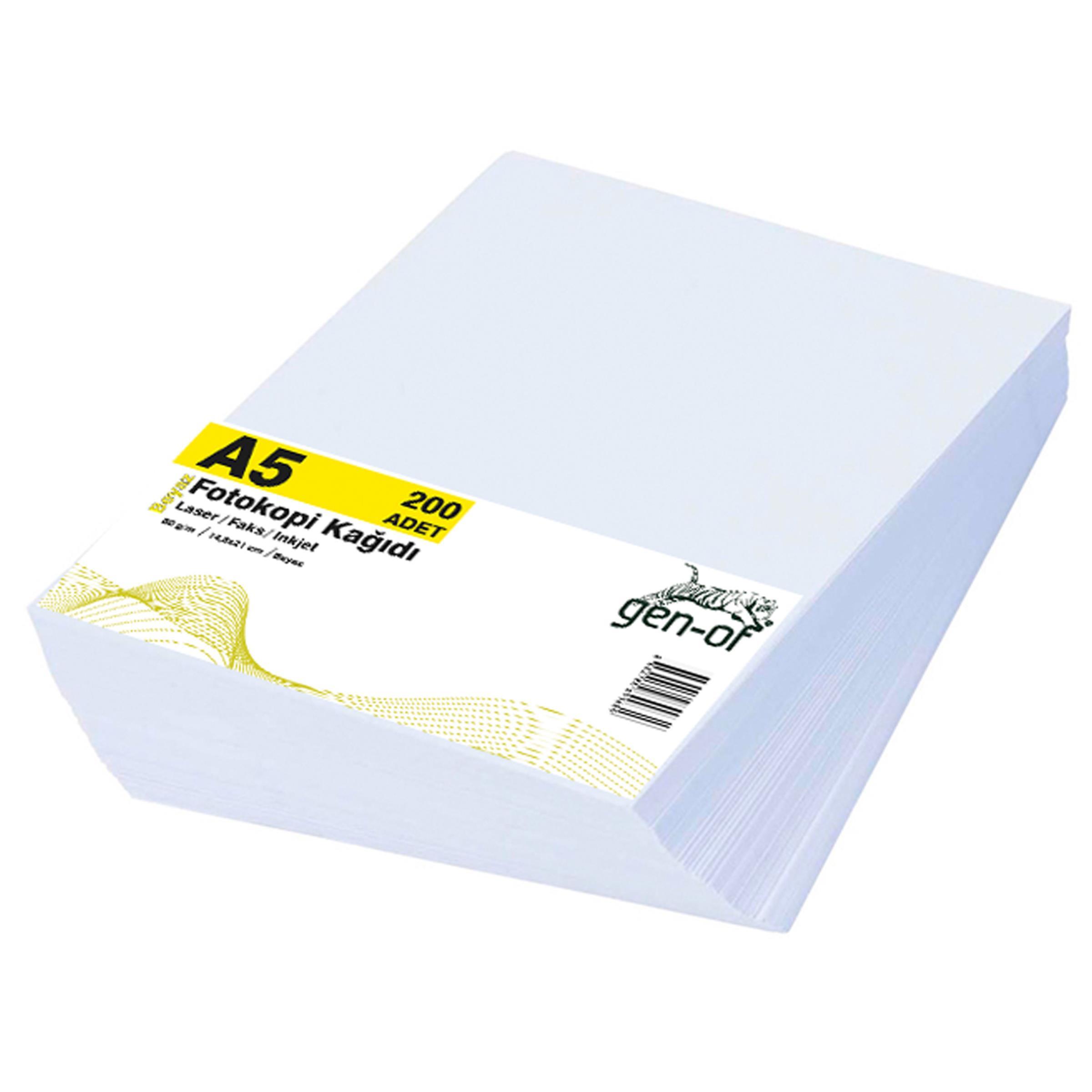 Gen-OfGen-Of A5 80 g/m² 200 Ad. Beyaz Fotokopi Kağıdı (1 Paket)
