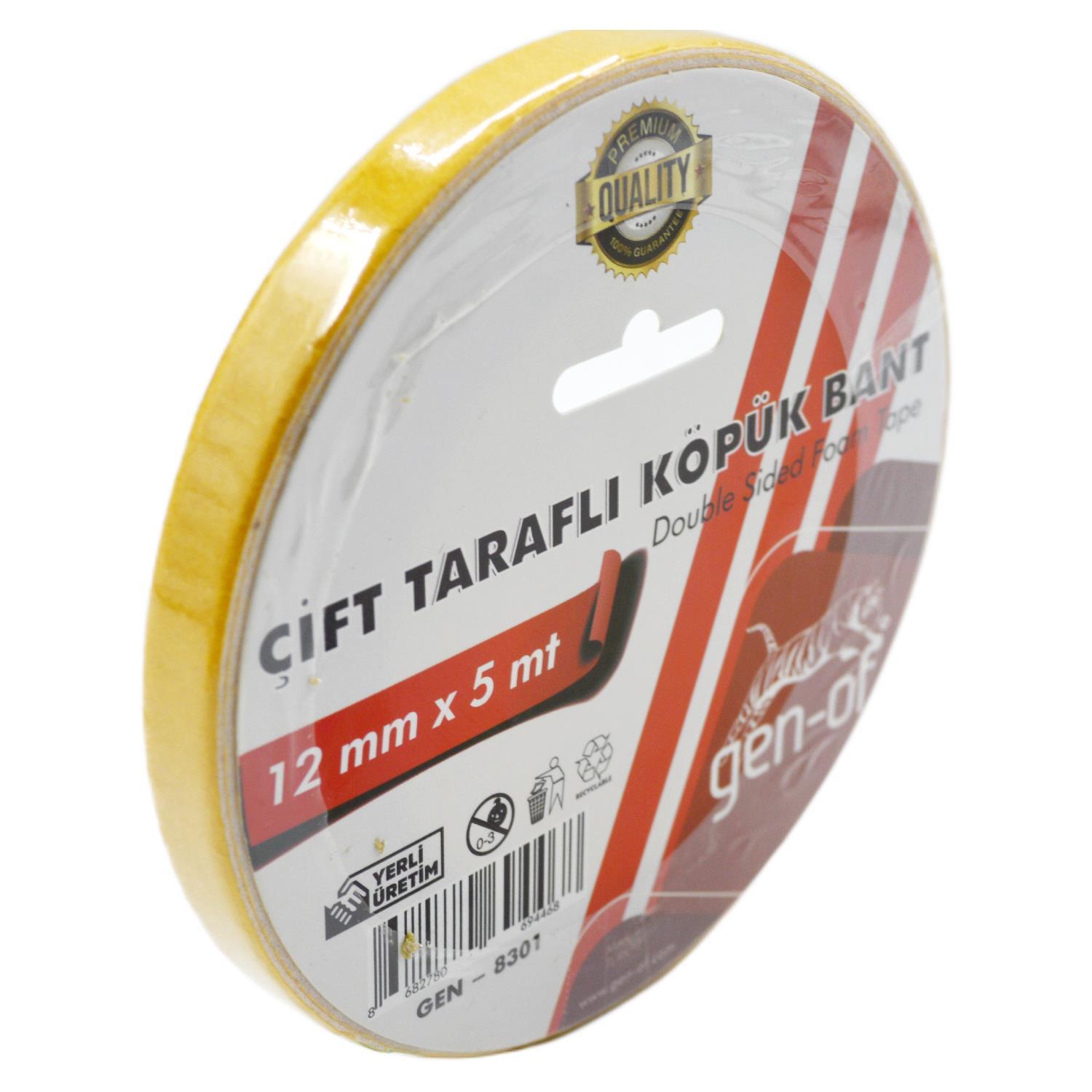 Gen-OfGen-Of Çift Taraflı Köpük Bant 12x5 m (GEN-8301)(GEN-8301)