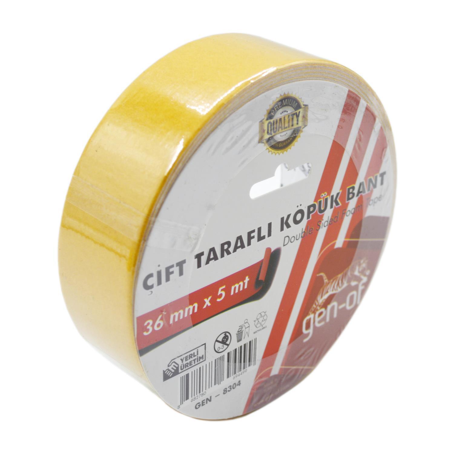 Gen-OfGen-Of Çift Taraflı Köpük Bant 36x5 m (GEN-8304)