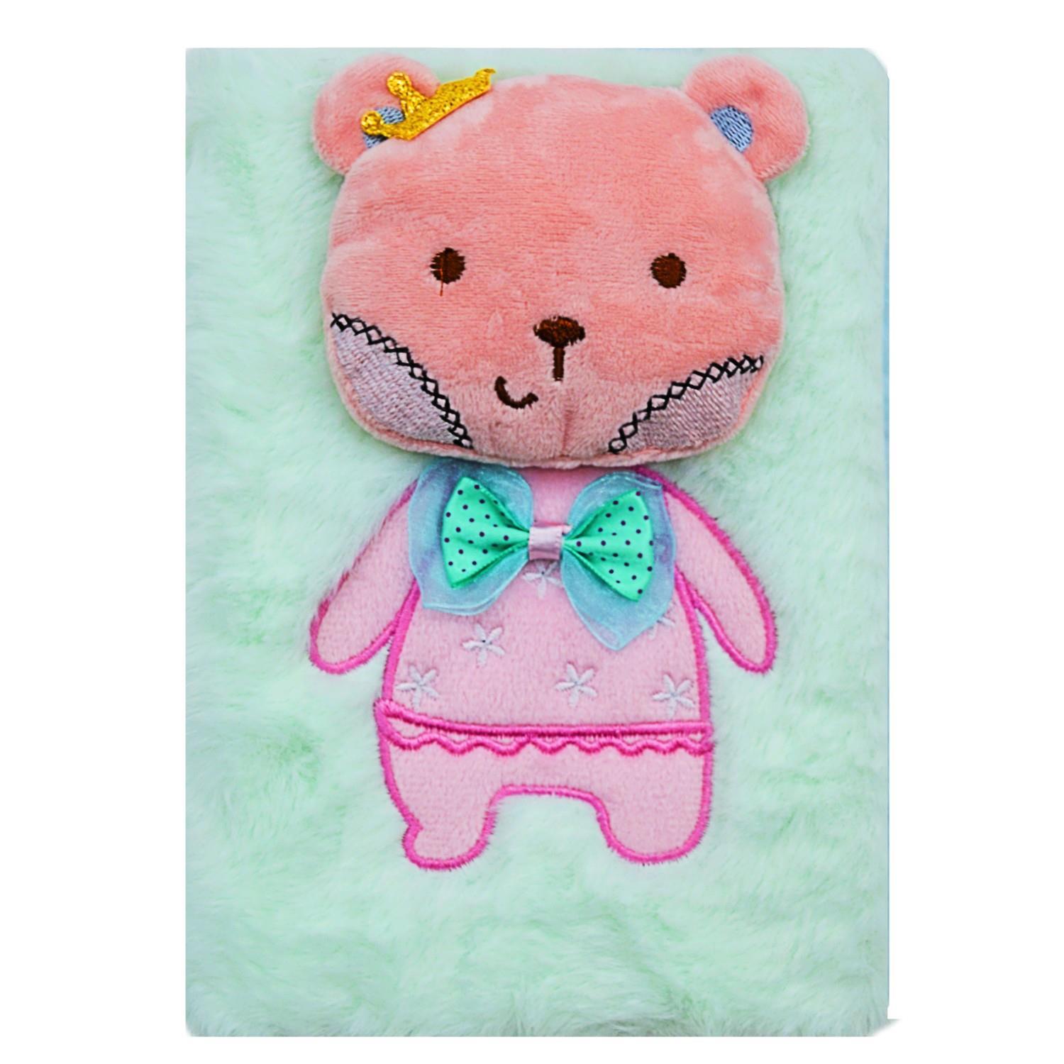 Gen-OfGen-Of Çizgili Pijamalı Hayvan Peluş Hatıra Ve Not Defteri A5 Çizgili 80 Yaprak (PD111)