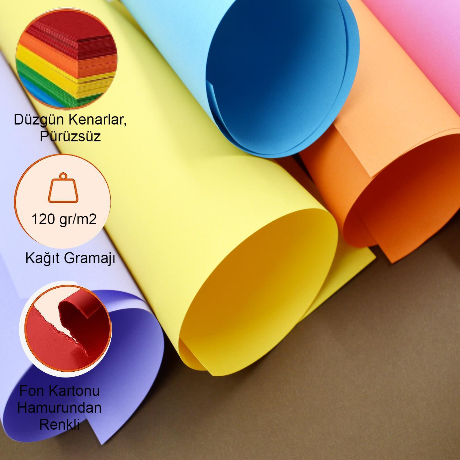Gen-OfGen-Of Fon Kartonu 25x35 cm 120 Gr 10 Renk Karışık
