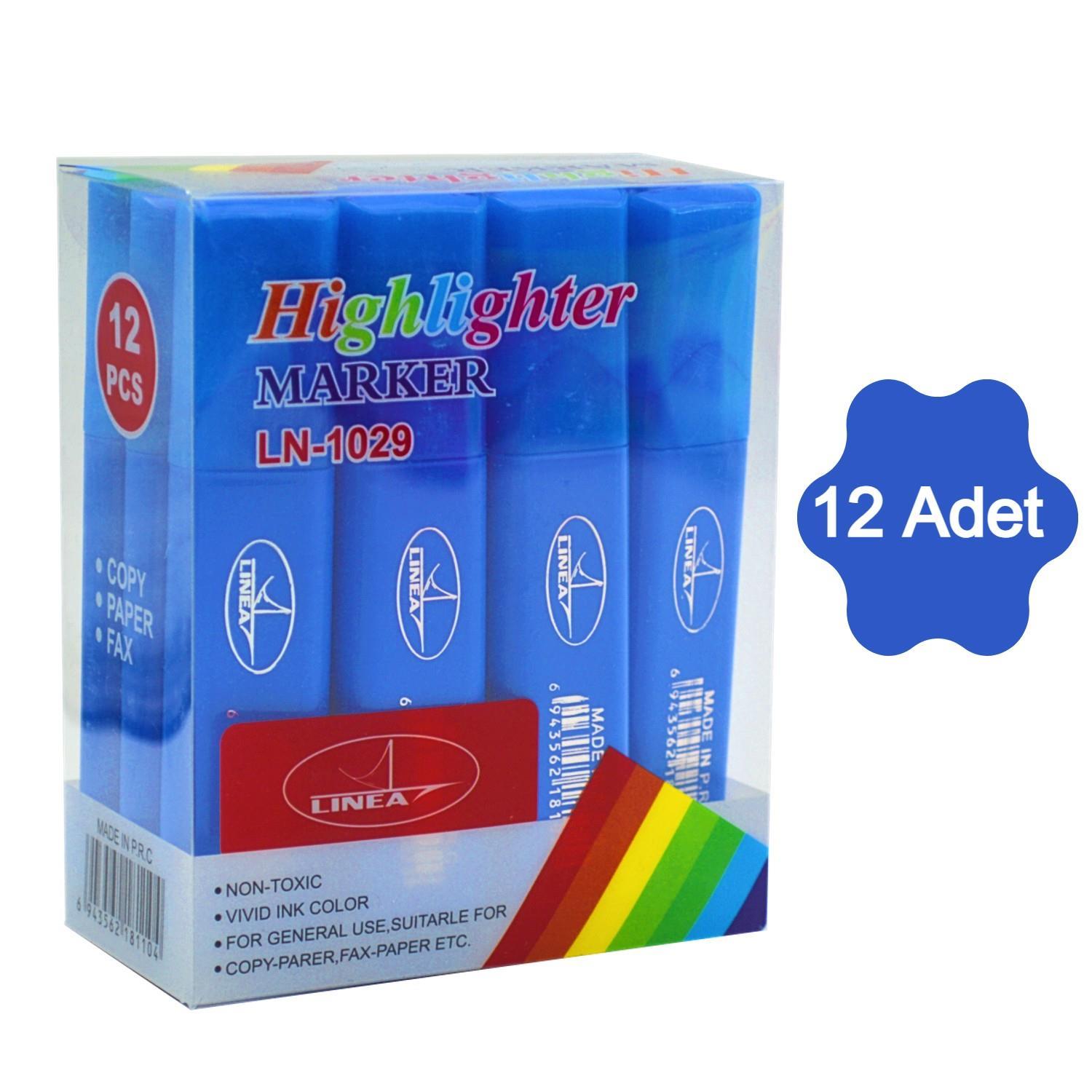 Gen-OfGen-Of Fosforlu Kalem Neon LN-1029 Mavi 12 Adet