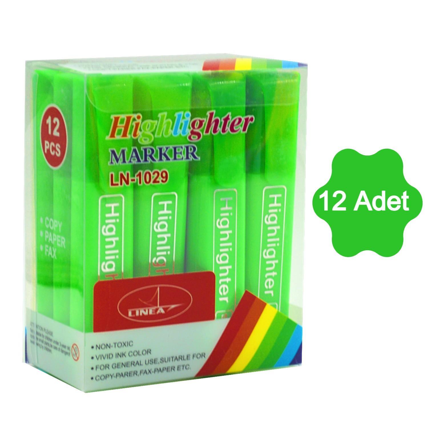 Gen-OfGen-Of Fosforlu Kalem Neon LN-1029 Yeşil 12 Adet