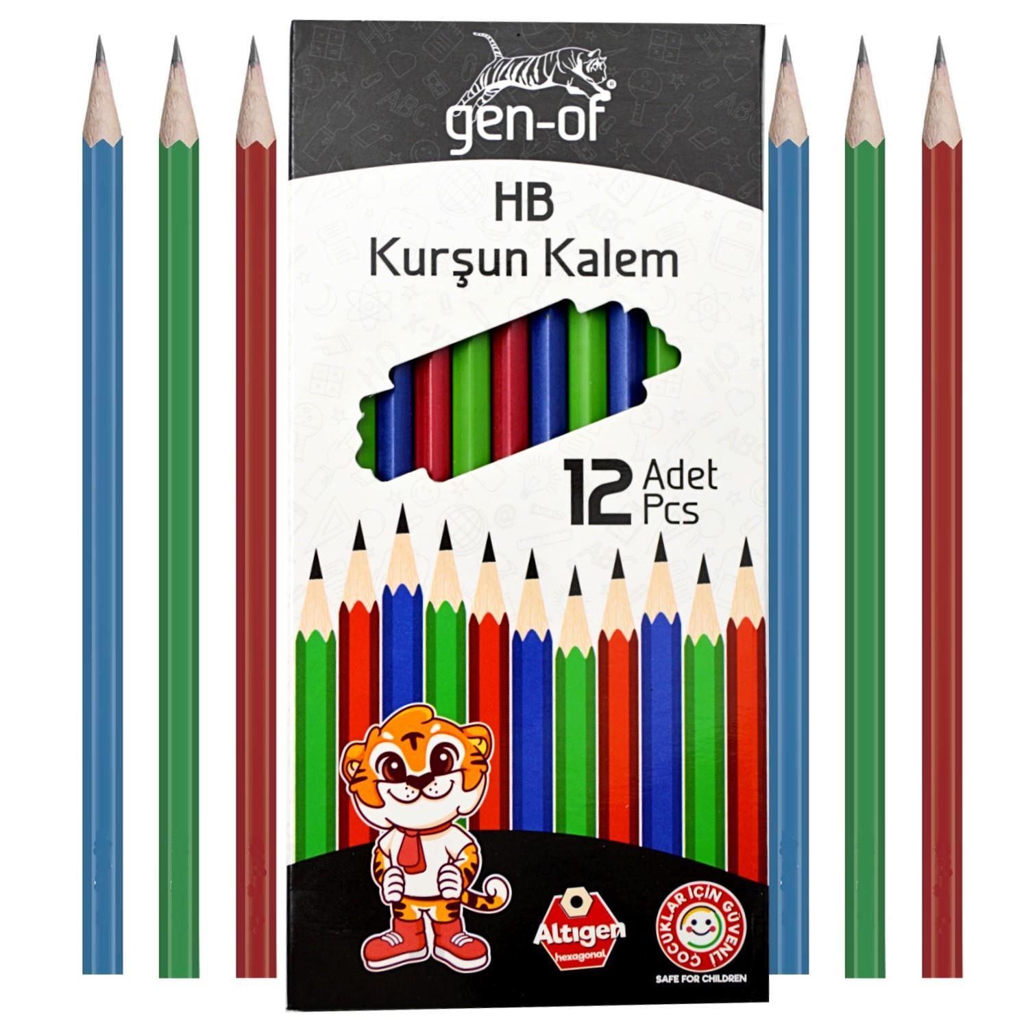 Gen-OfGen-Of HB Köşeli Kurşun Kalem (GEN-6000) 12 Adet