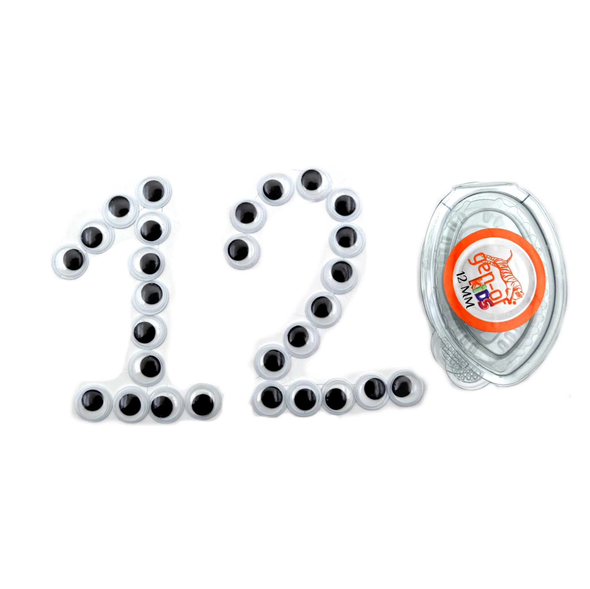 Gen-OfGen-Of Oynar Göz Siyah Beyaz 12 mm 36 Kutu Gen-721236