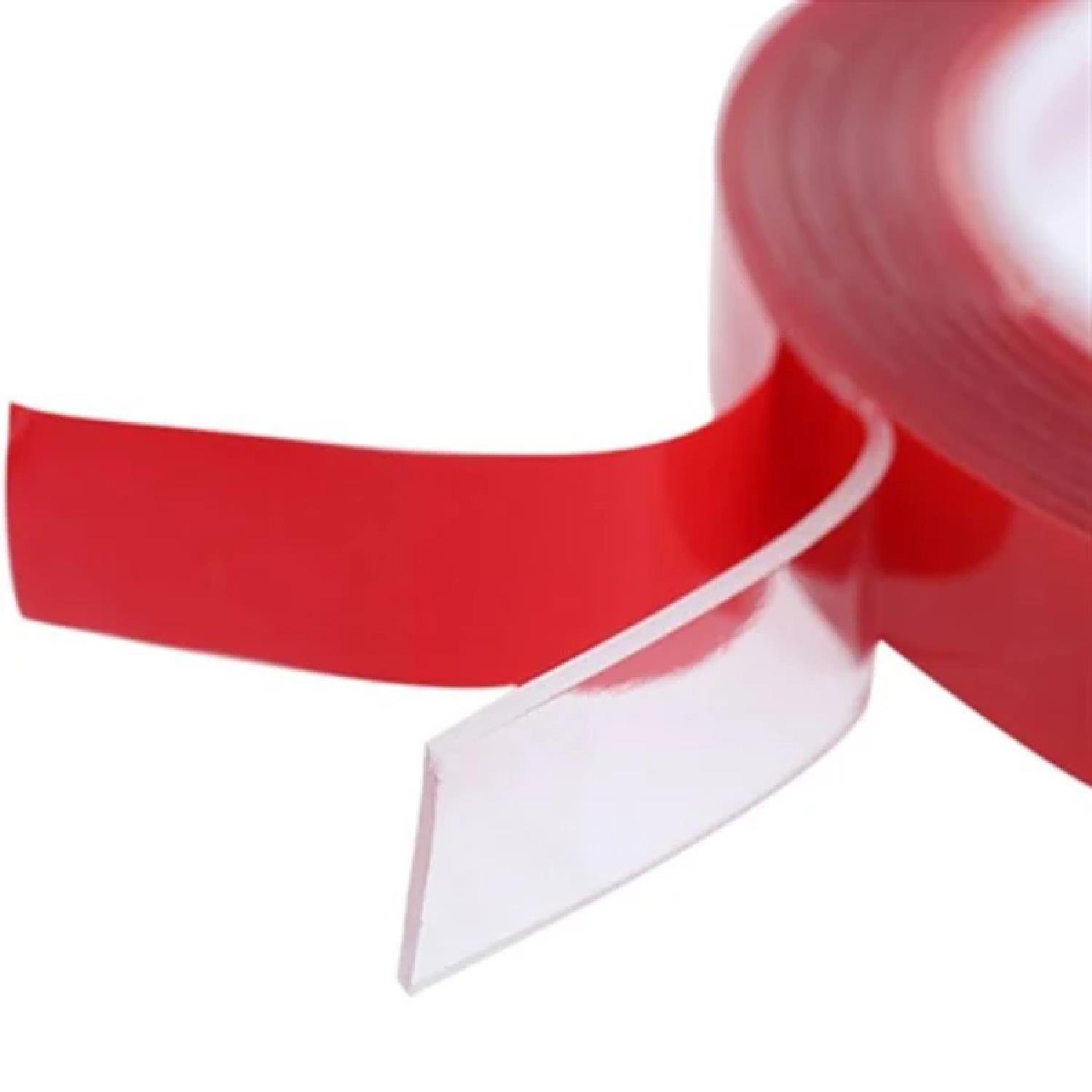Gen-OfGen-Of Silikonlu Çift Taraflı Akrilik Bant 19mmx2m Kırmızı 1 Adet