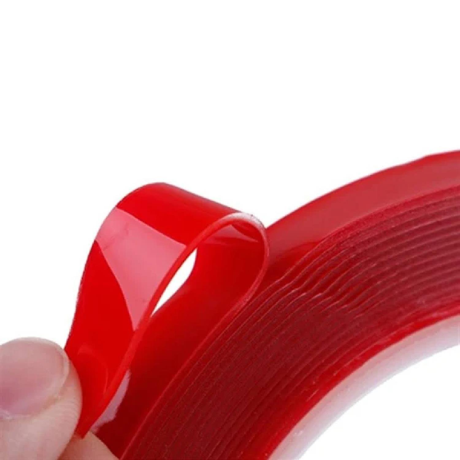 Gen-OfGen-Of Silikonlu Çift Taraflı Akrilik Bant 19mmx2m Kırmızı 1 Adet