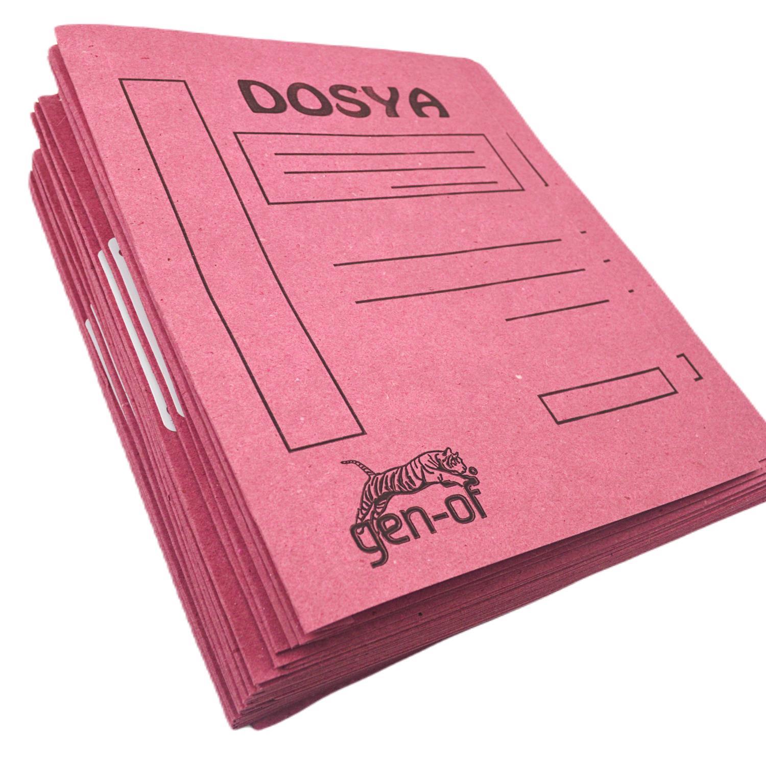 Gen-OfGen-Of Tam Kapak Karton Dosya 50'li Pembe