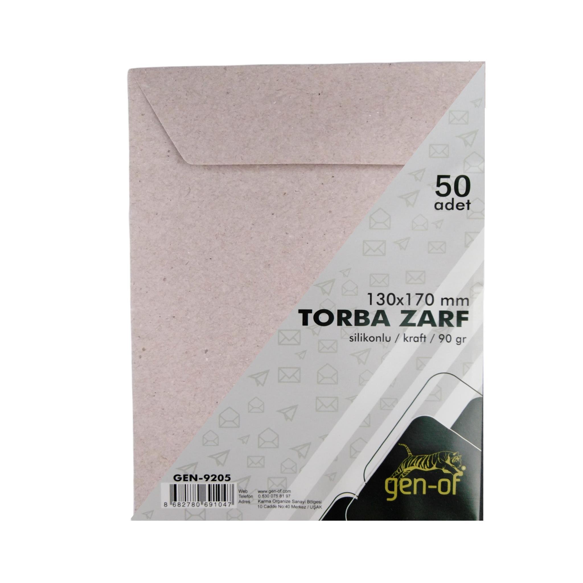Gen-OfGen-Of Torba Zarf 13x17 Kraft 90 GR Silikonlu 250 li