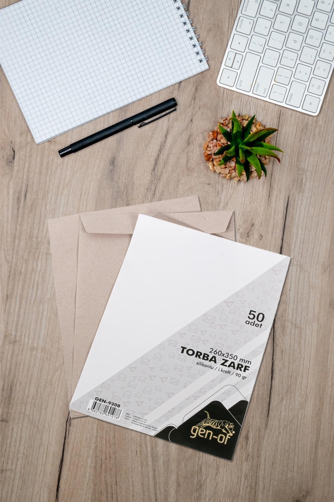 Gen-OfGen-Of Torba Zarf 26x35 Kraft 90 GR Silikonlu 100 lü