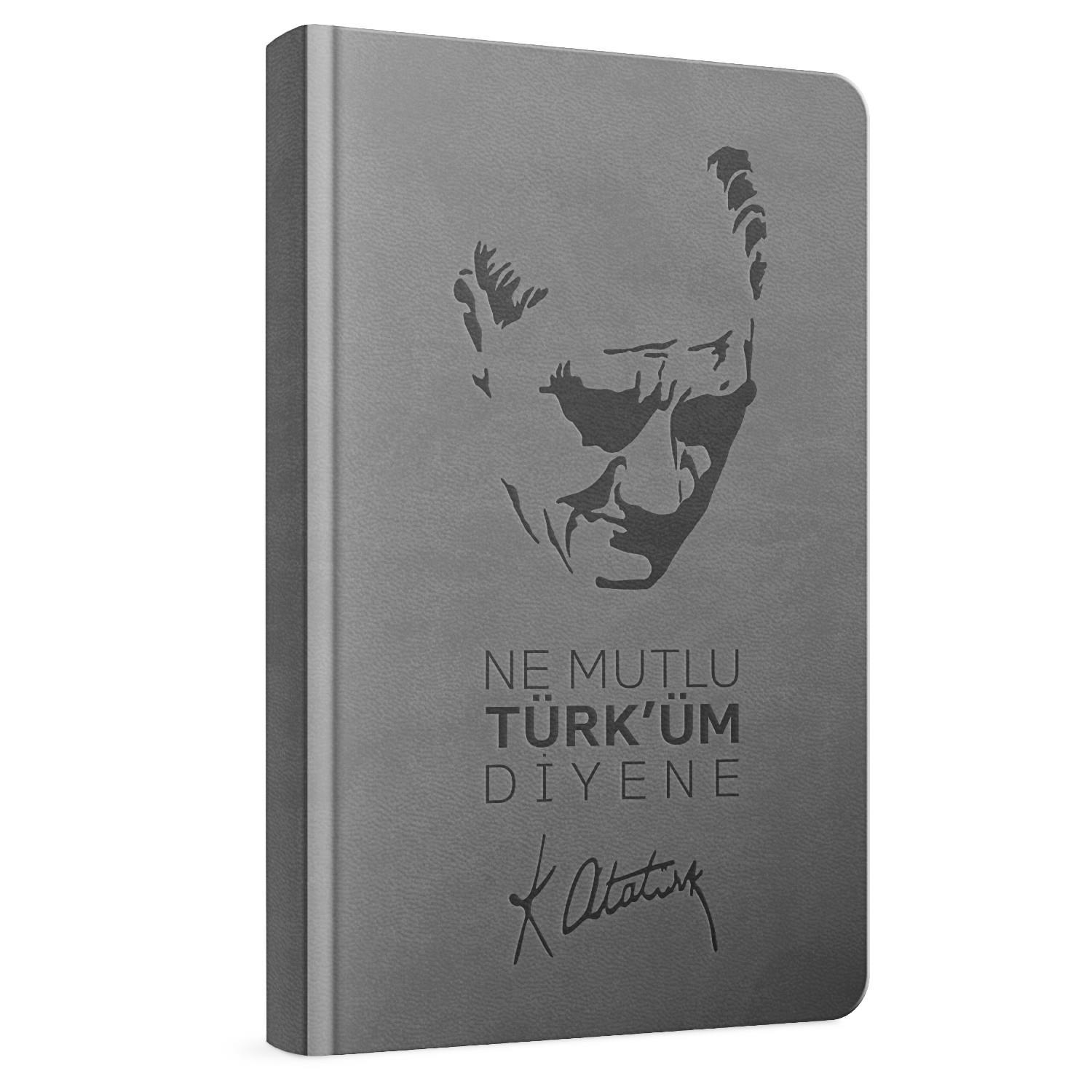 GıptaGıpta Atatürk Sert Kapak Dikişli Defter 13x21 120 Yaprak Çizgili (2599)
