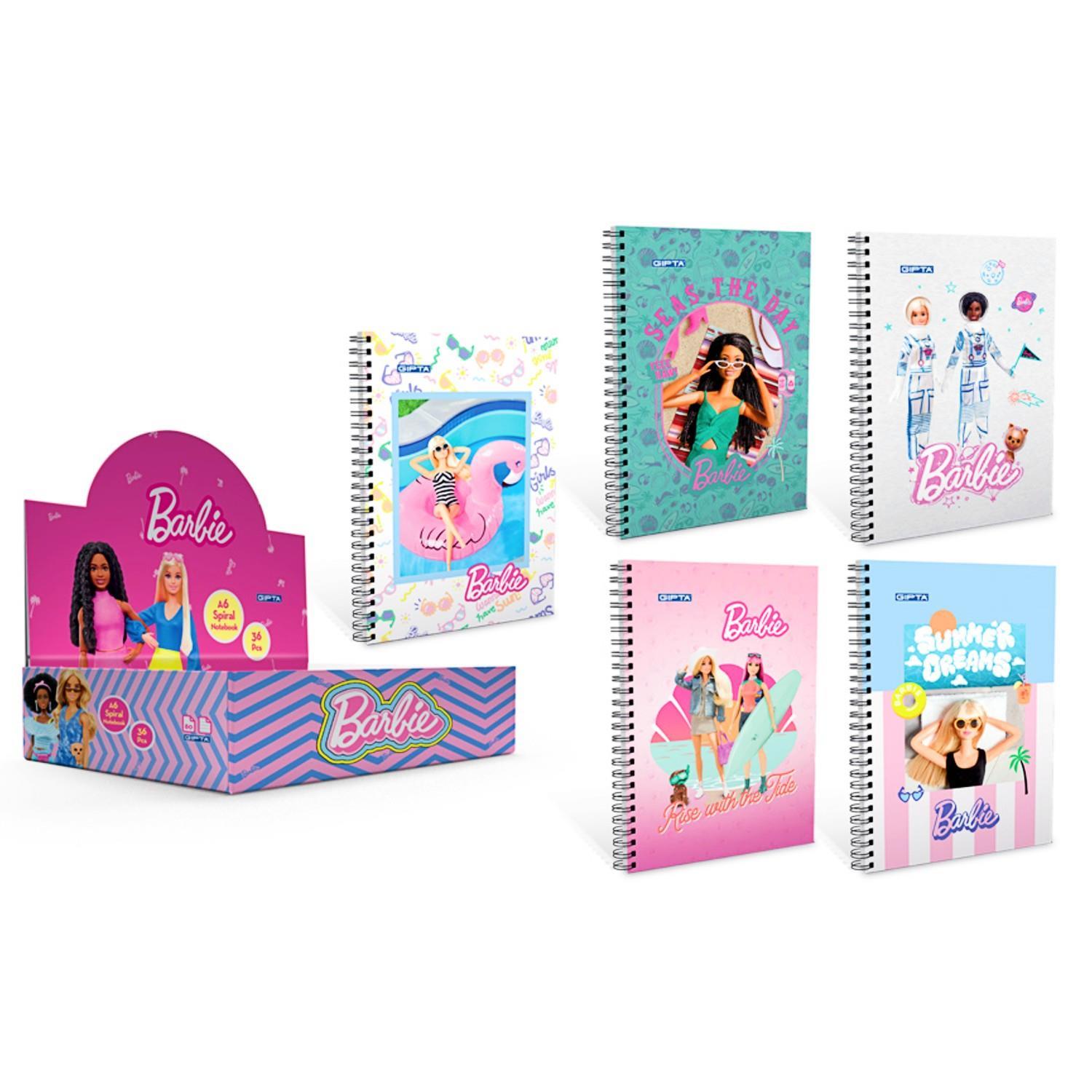 GıptaGıpta Barbie Karton Kapak Spiralli Not Defteri A6 80 Yaprak Çizgili (5516)