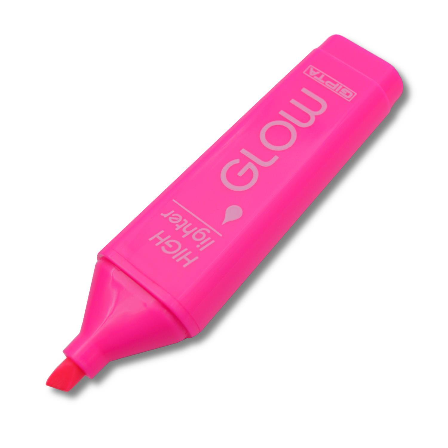 GıptaGıpta Glow Kesik Uç Neon Pembe Fosforlu Kalem 10 Adet