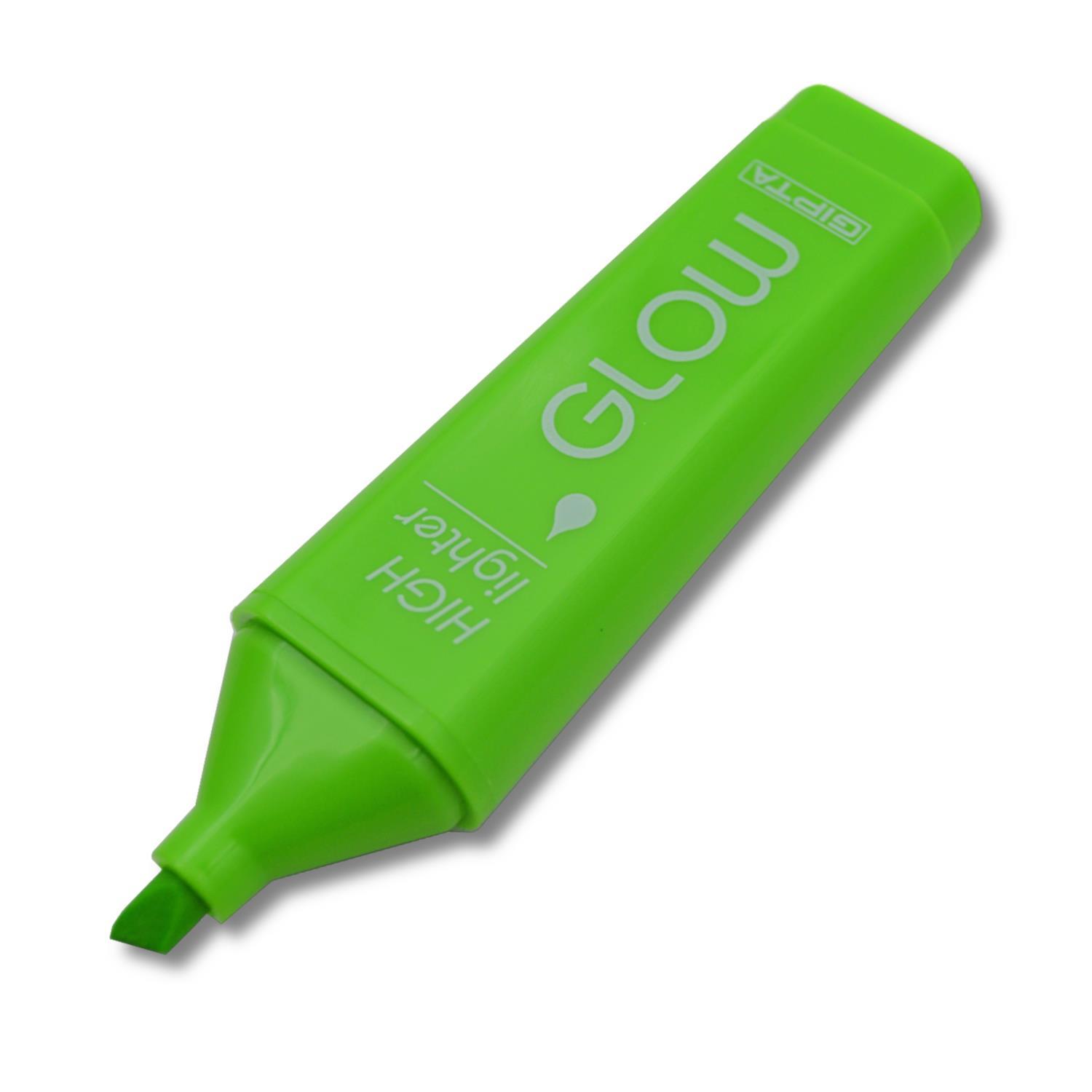 GıptaGıpta Glow Kesik Uç Neon Yeşil Fosforlu Kalem 10 Adet