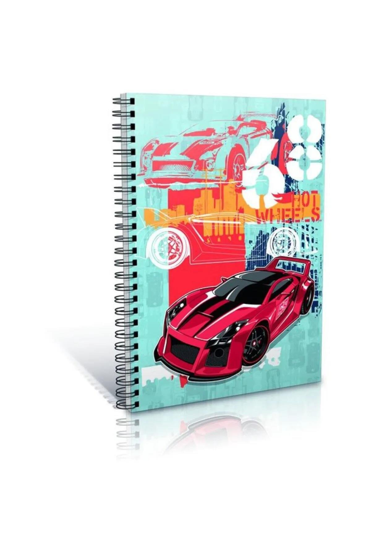 GıptaGıpta Hot Wheels Spiralli A6 80 Yp. Karton Kapak Çizgili Not Defteri (5395)