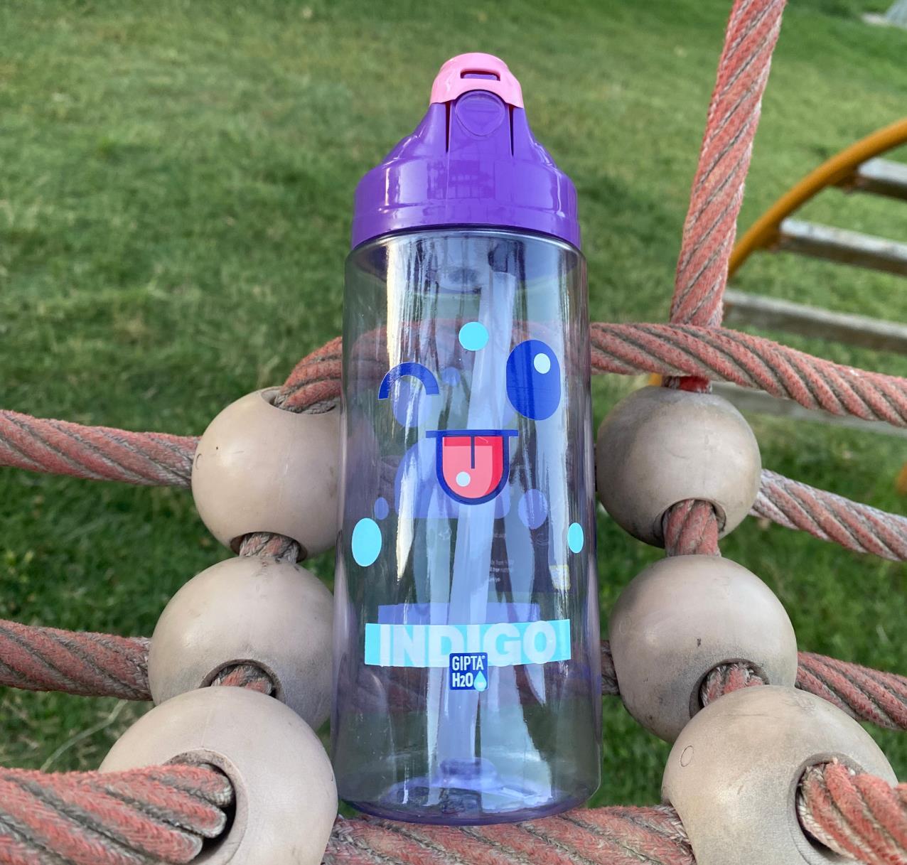 GıptaGıpta İndigo Tritan Desenli Pipetli Matara 500 Cc