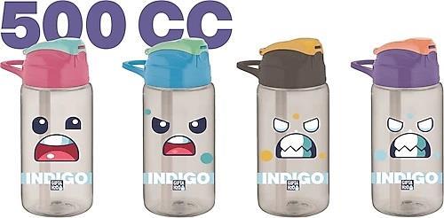 GıptaGıpta İndigo Tritan Desenli Pipetli Matara 500 Cc