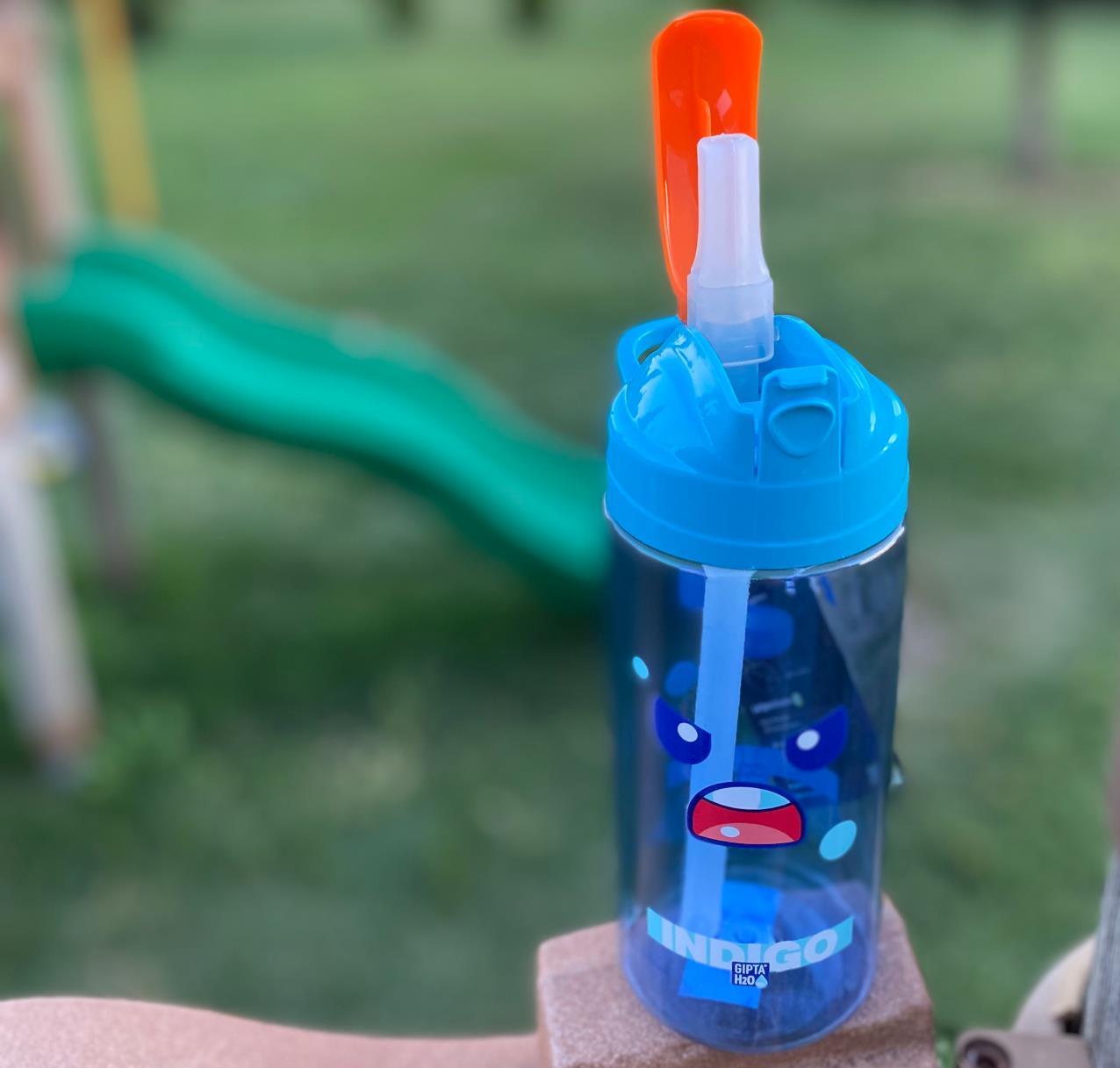 GıptaGıpta İndigo Tritan Desenli Pipetli Matara 500 Cc