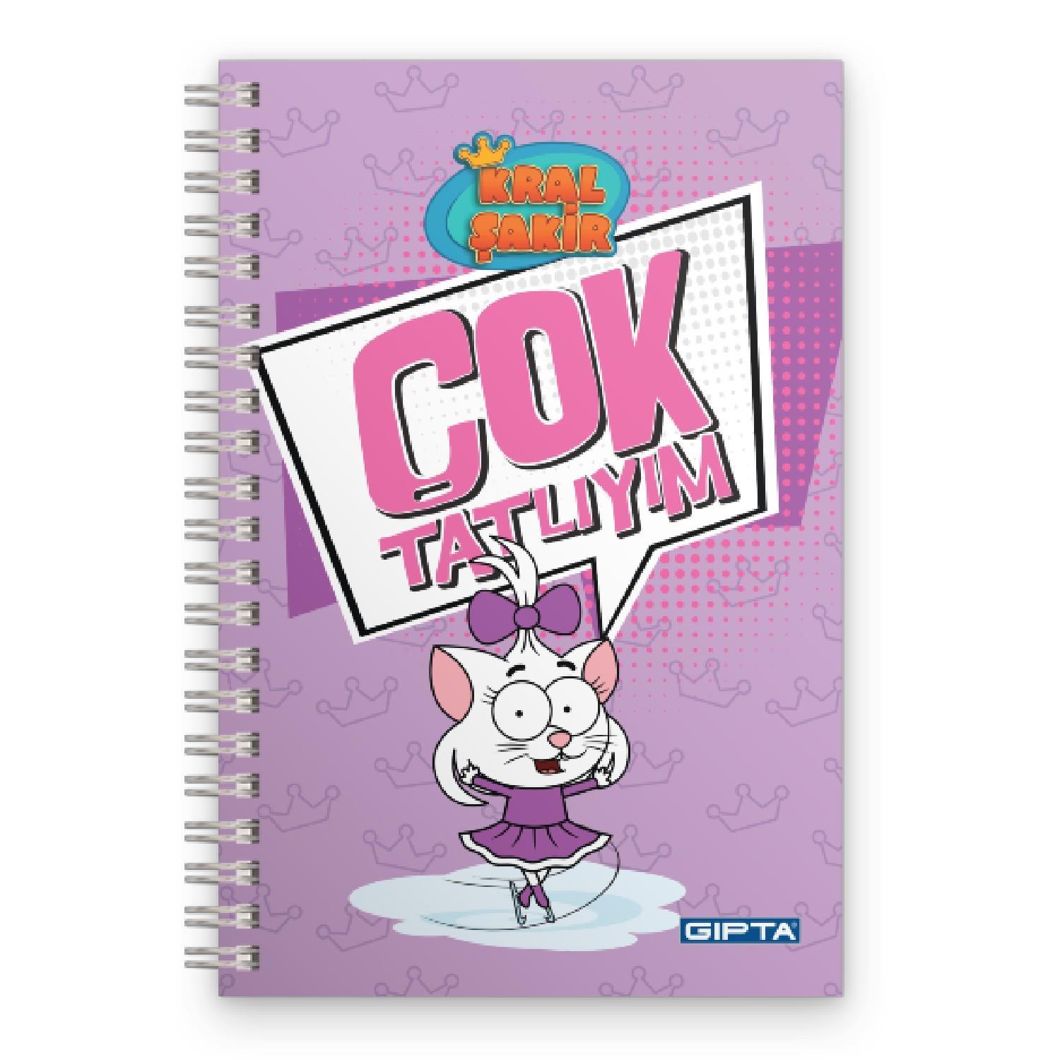 GıptaGıpta Kral Şakir Karton Kapak Spiralli Not Defteri A6 80 Yaprak Çizgili (6014)